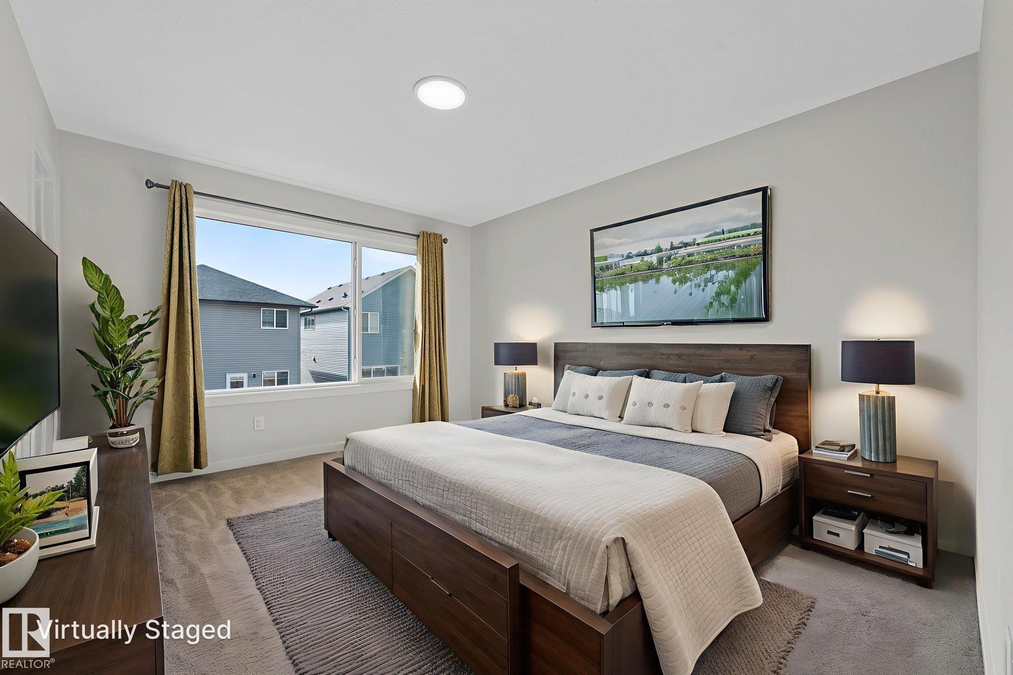Carpeted bedroom with baseboards - 1813 Collip View View, Edmonton, AB - Indoor Photo Showing Bedroom