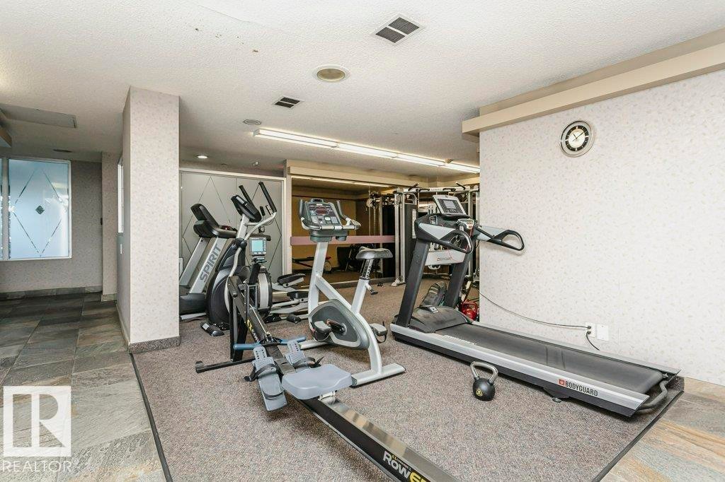 605 10135 Saskatchewan Drive, Edmonton, AB - Indoor Photo Showing Gym Room