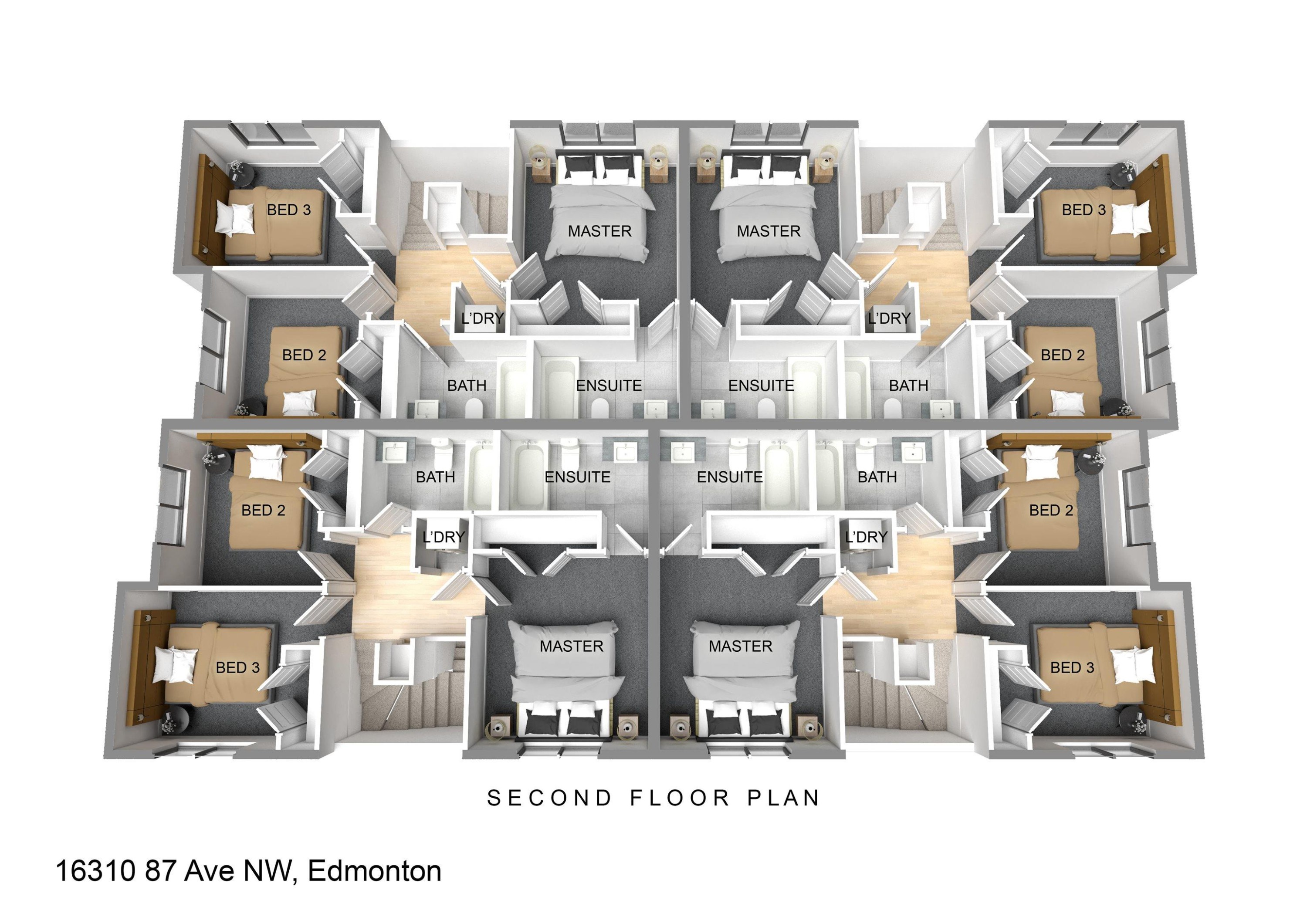 3D view of the Second floor - 16310 87 Avenue, Edmonton, AB - Other