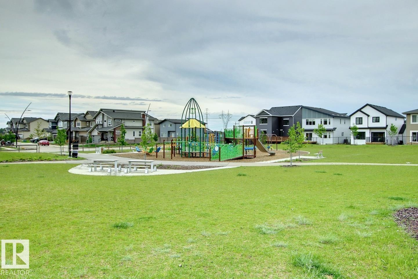 Community play area featuring a residential view - 19633 26A Av, Edmonton, AB - Outdoor