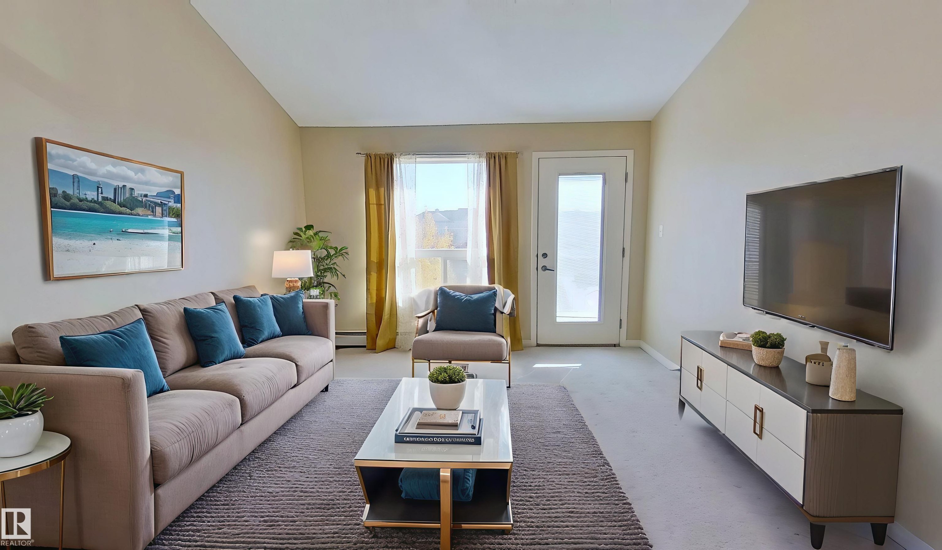 1423 330 Clareview Station Drive, Edmonton, AB - Indoor Photo Showing Living Room