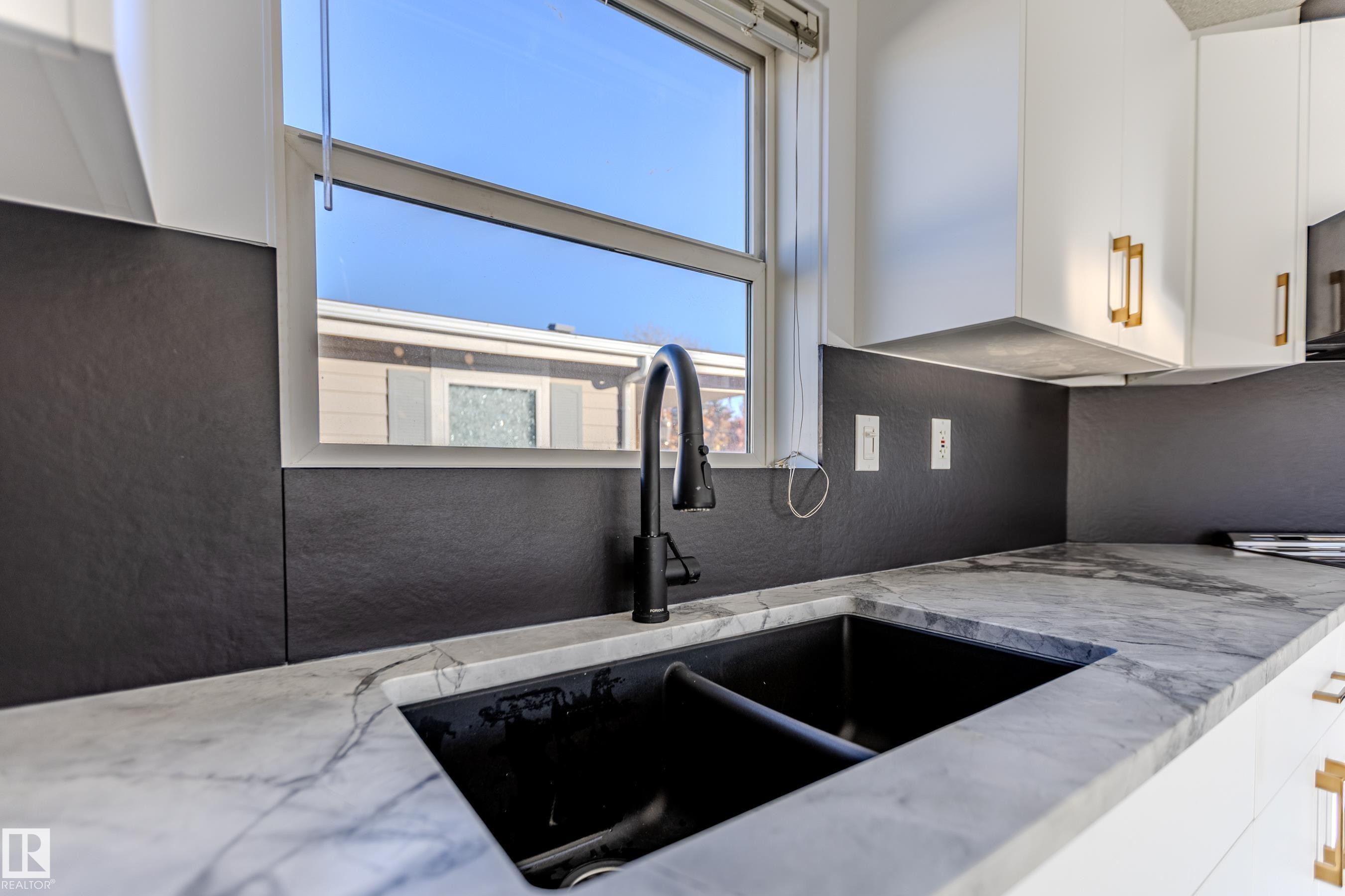 514 Maple Wood Crescent Nw, Edmonton, AB - Indoor Photo Showing Kitchen With Double Sink