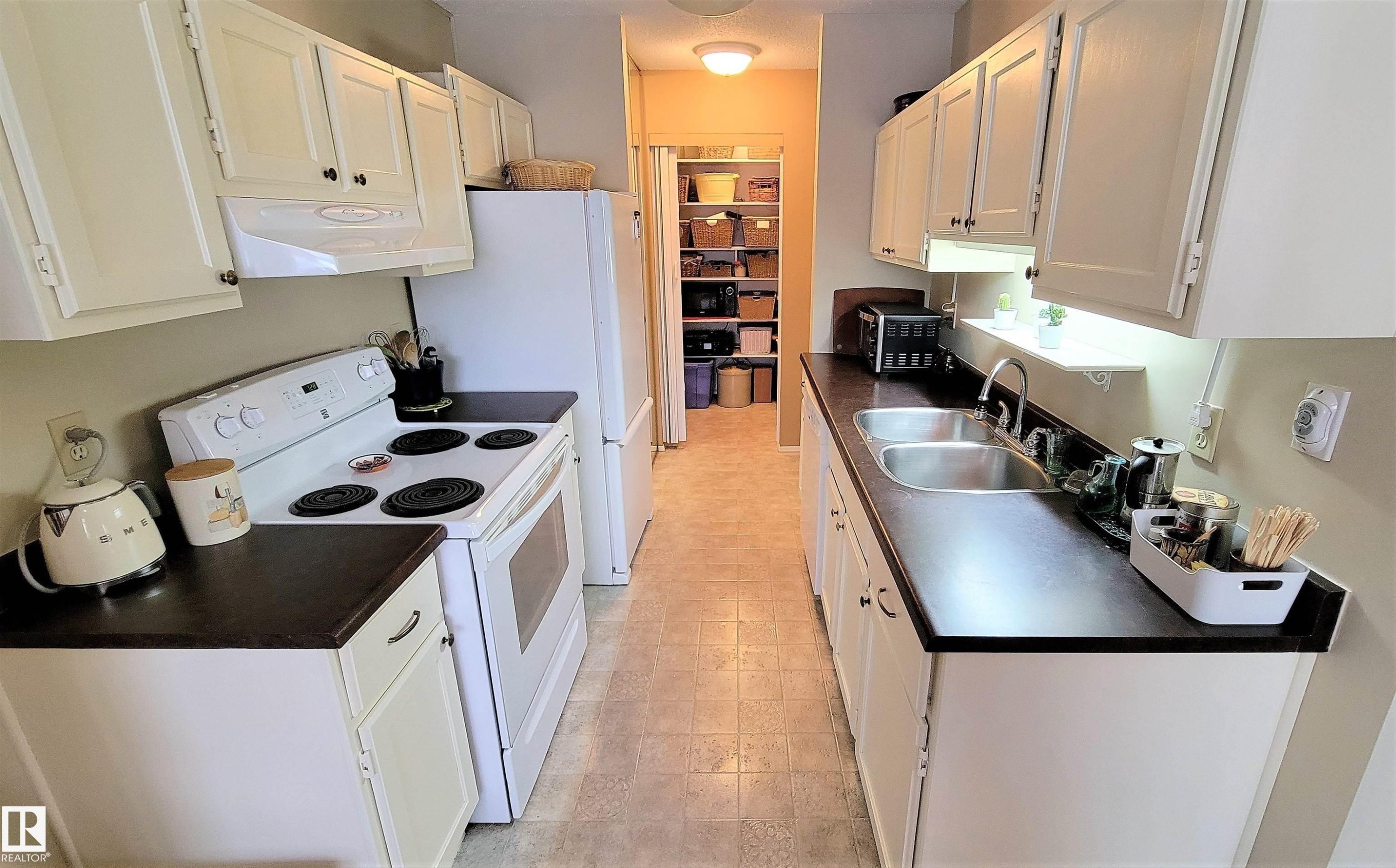 206 10826 113 Street, Edmonton, AB - Indoor Photo Showing Kitchen With Double Sink