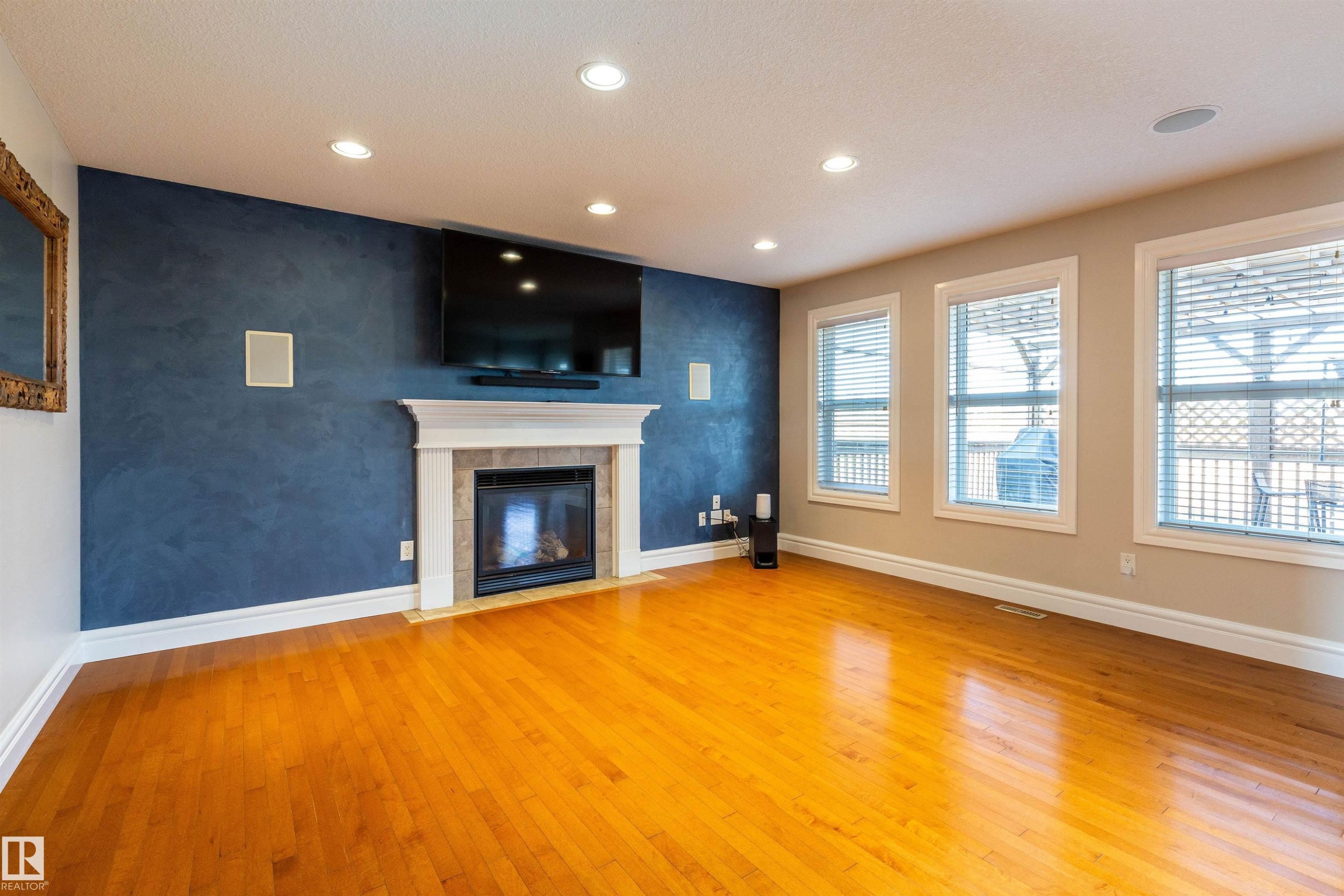 4224 157 Av, Edmonton, AB - Indoor With Fireplace