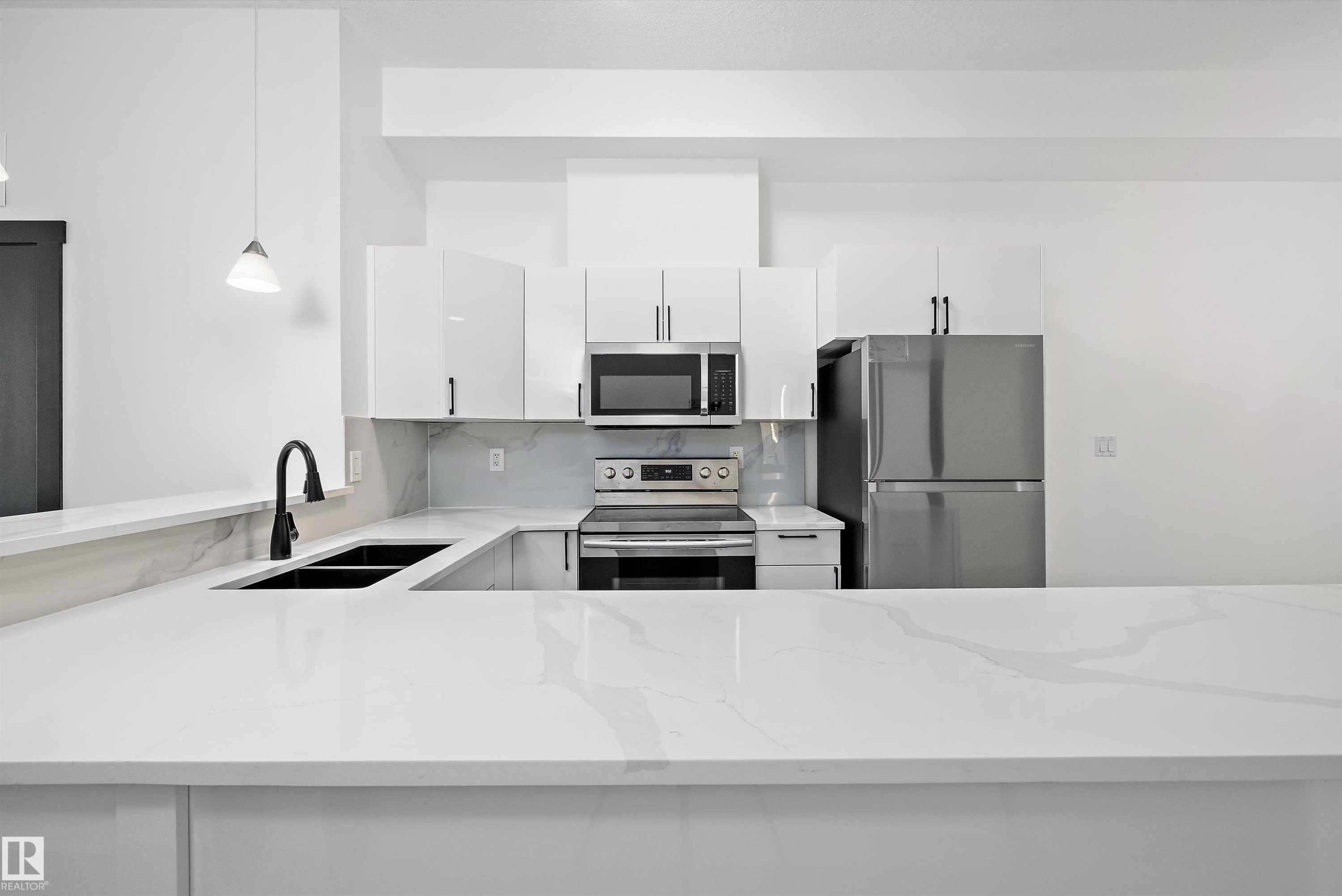 200 10531 117 Street, Edmonton, AB - Indoor Photo Showing Kitchen With Double Sink With Upgraded Kitchen