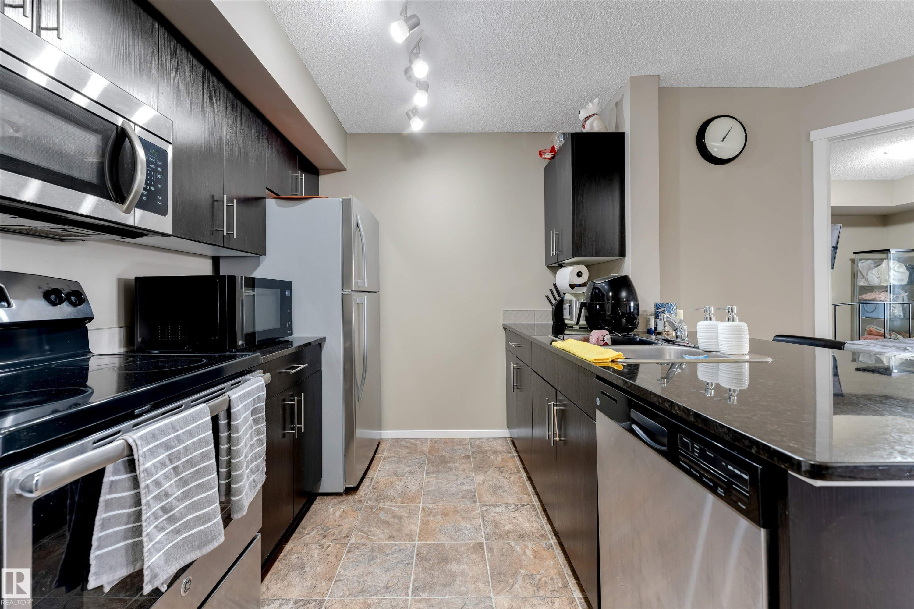 203 1510 Watt Drive, Edmonton, AB - Indoor Photo Showing Kitchen With Stainless Steel Kitchen