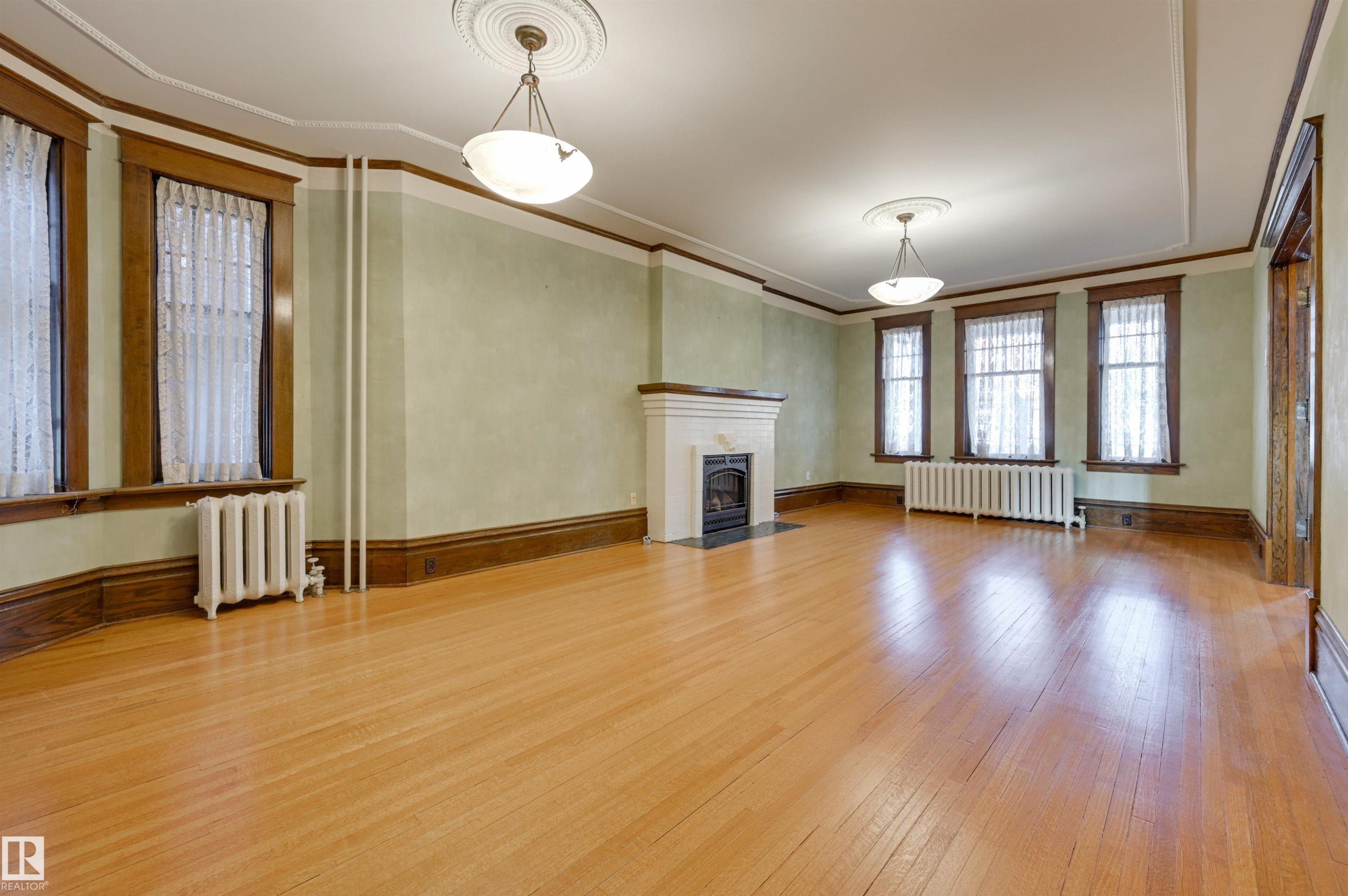 10317 Villa Avenue, Edmonton, AB - Indoor With Fireplace