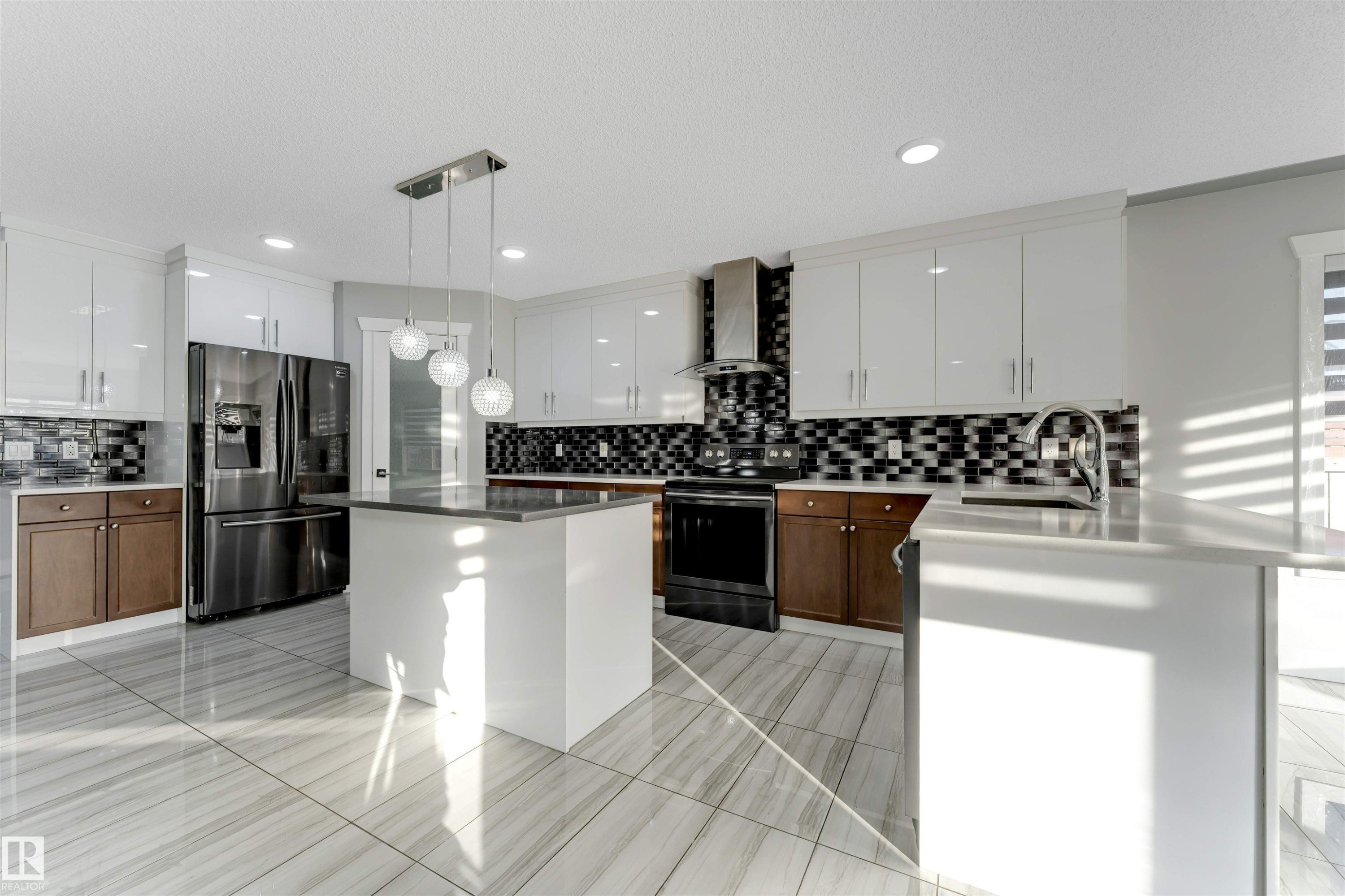 3363 16B Avenue, Edmonton, AB - Indoor Photo Showing Kitchen With Upgraded Kitchen