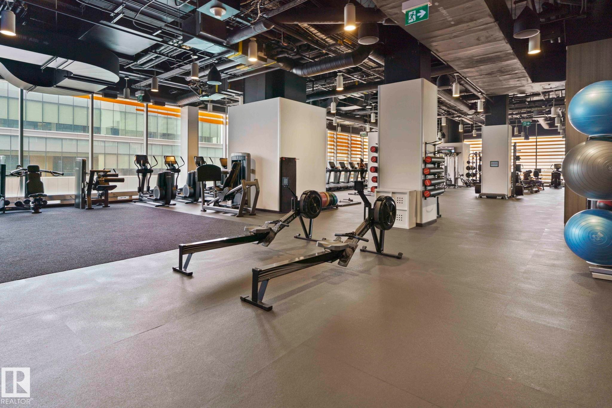 4206 10360 102 Street, Edmonton, AB - Indoor Photo Showing Gym Room