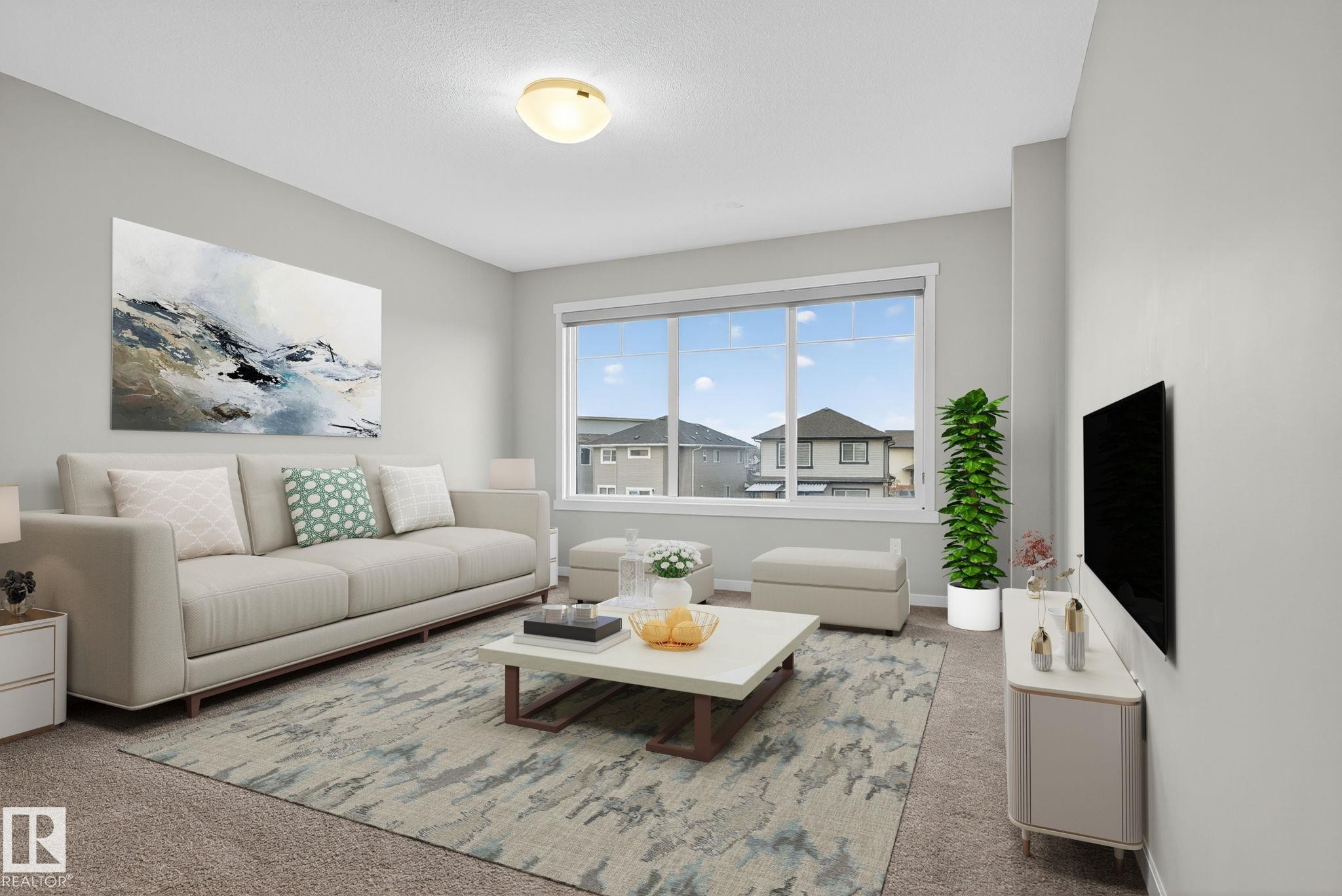 3319 8 Street, Edmonton, AB - Indoor Photo Showing Living Room
