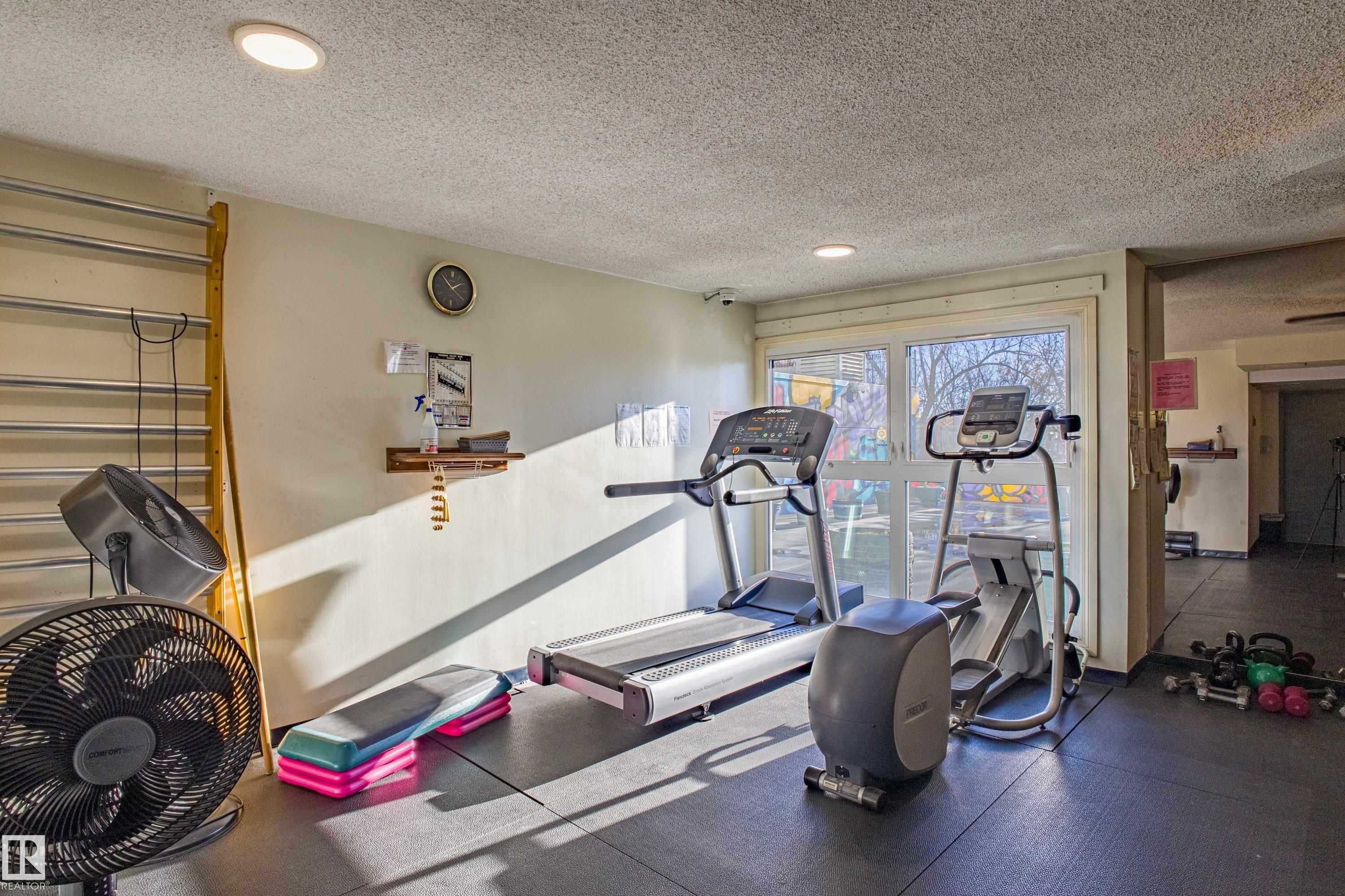 1703 12303 Jasper Avenue, Edmonton, AB - Indoor Photo Showing Gym Room