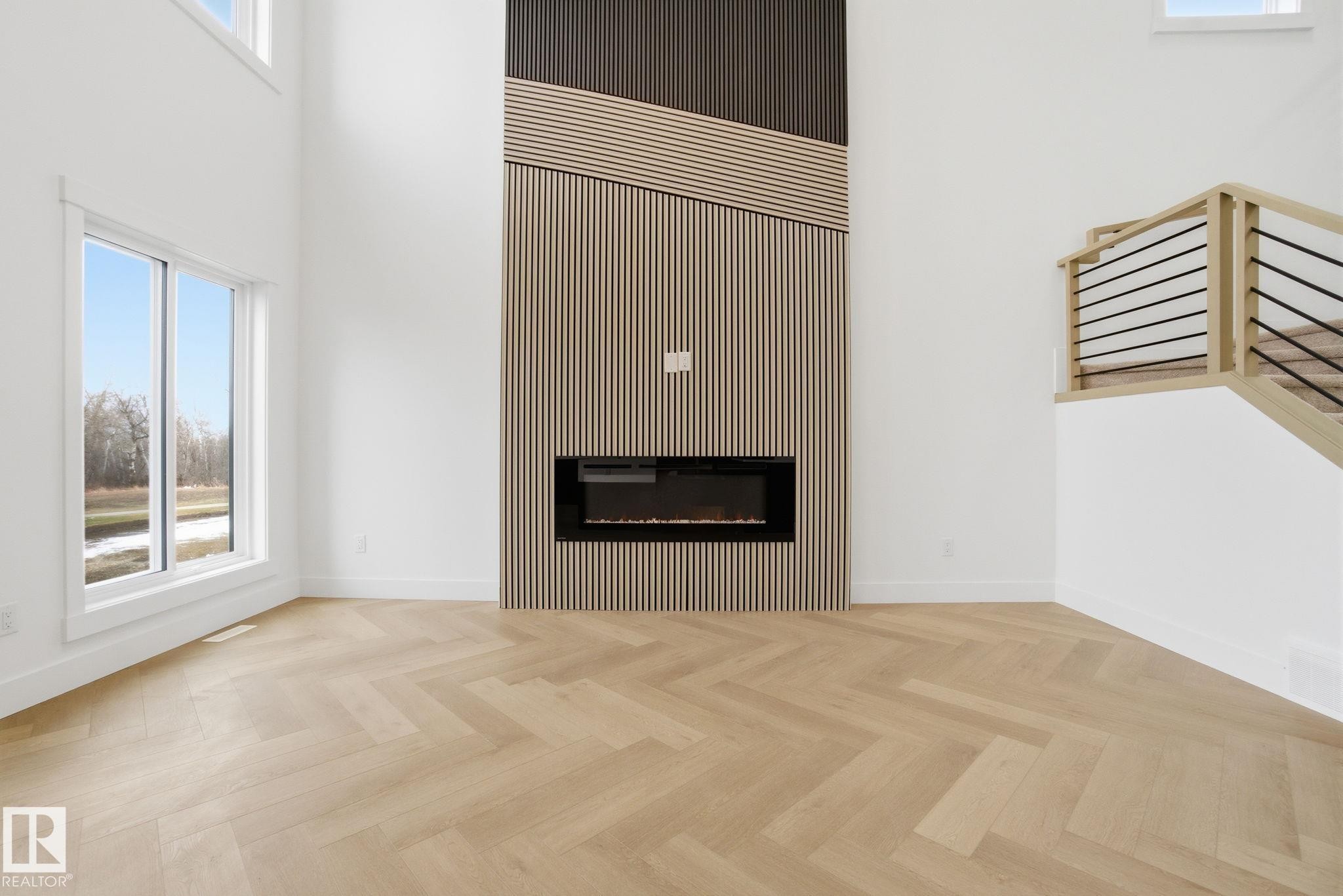 3294 Chernowski Way, Edmonton, AB - Indoor Photo Showing Living Room With Fireplace