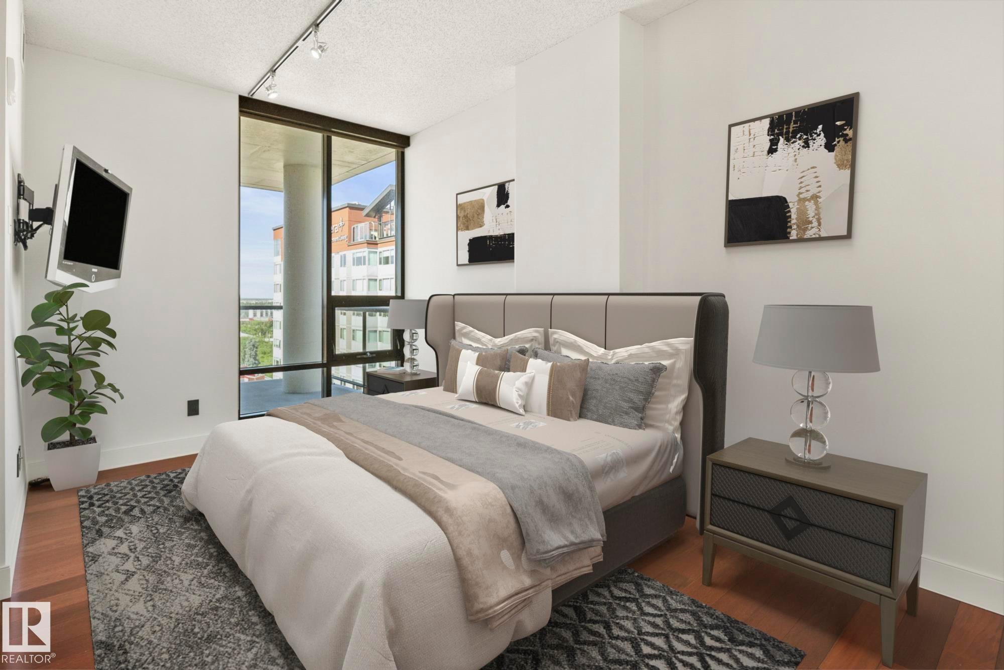 1200 11933 Jasper Avenue, Edmonton, AB - Indoor Photo Showing Bedroom