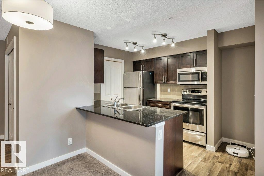 208 12035 22 Avenue, Edmonton, AB - Indoor Photo Showing Kitchen With Stainless Steel Kitchen With Double Sink