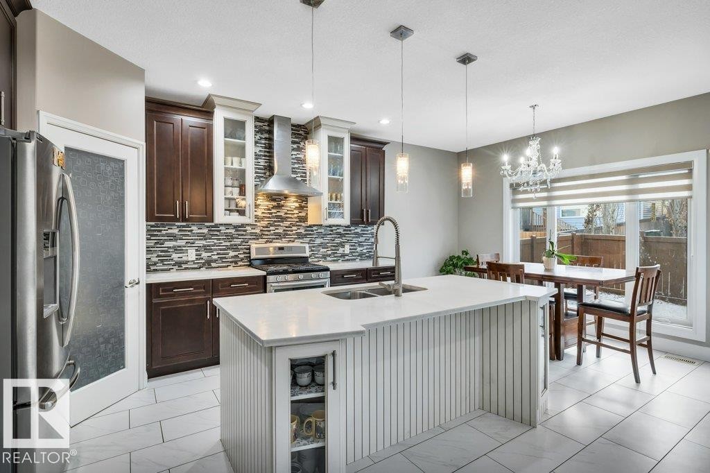 5121 1B Avenue, Edmonton, AB - Indoor Photo Showing Kitchen With Double Sink With Upgraded Kitchen