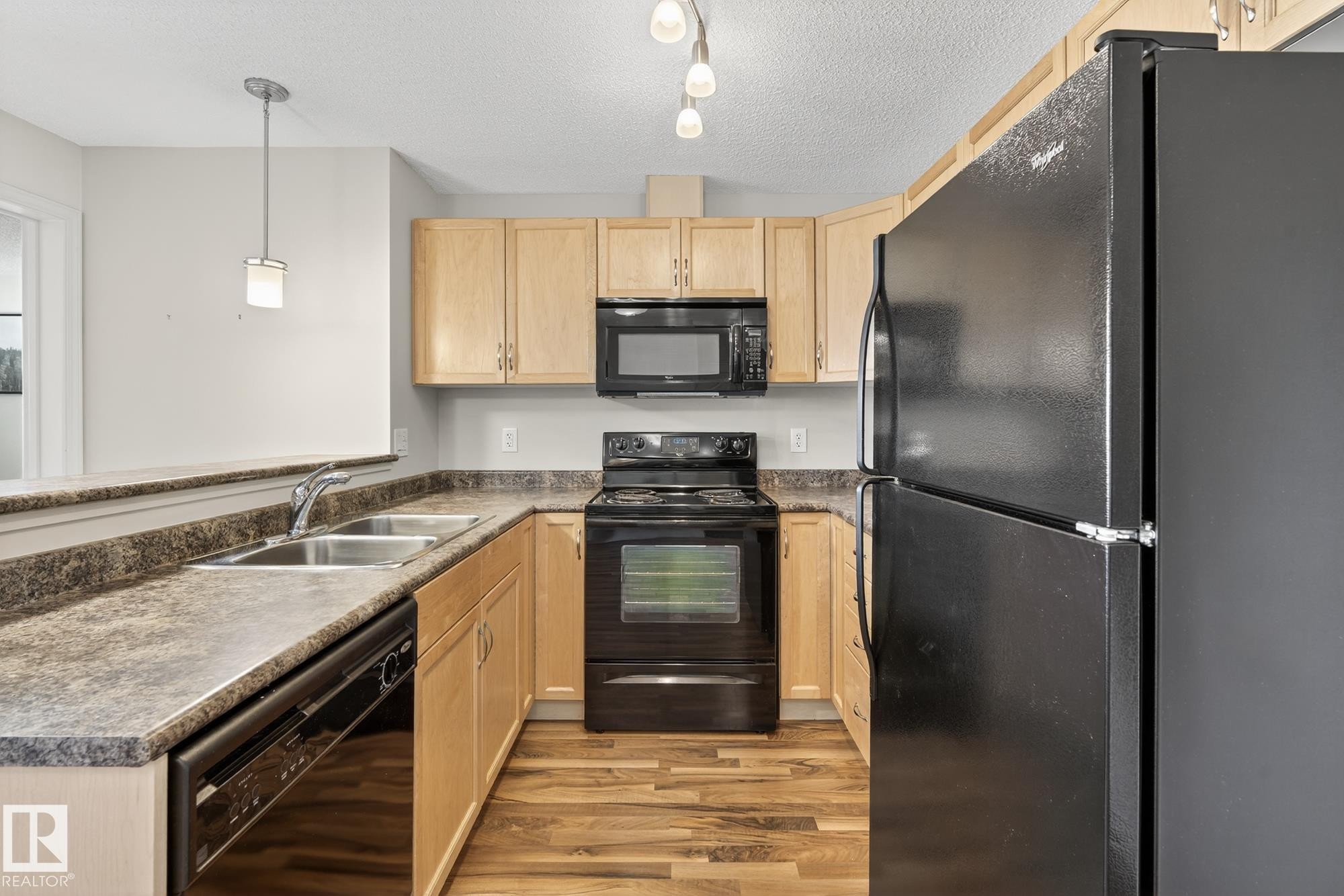 310 6070 Schonsee Way, Edmonton, AB - Indoor Photo Showing Kitchen With Double Sink