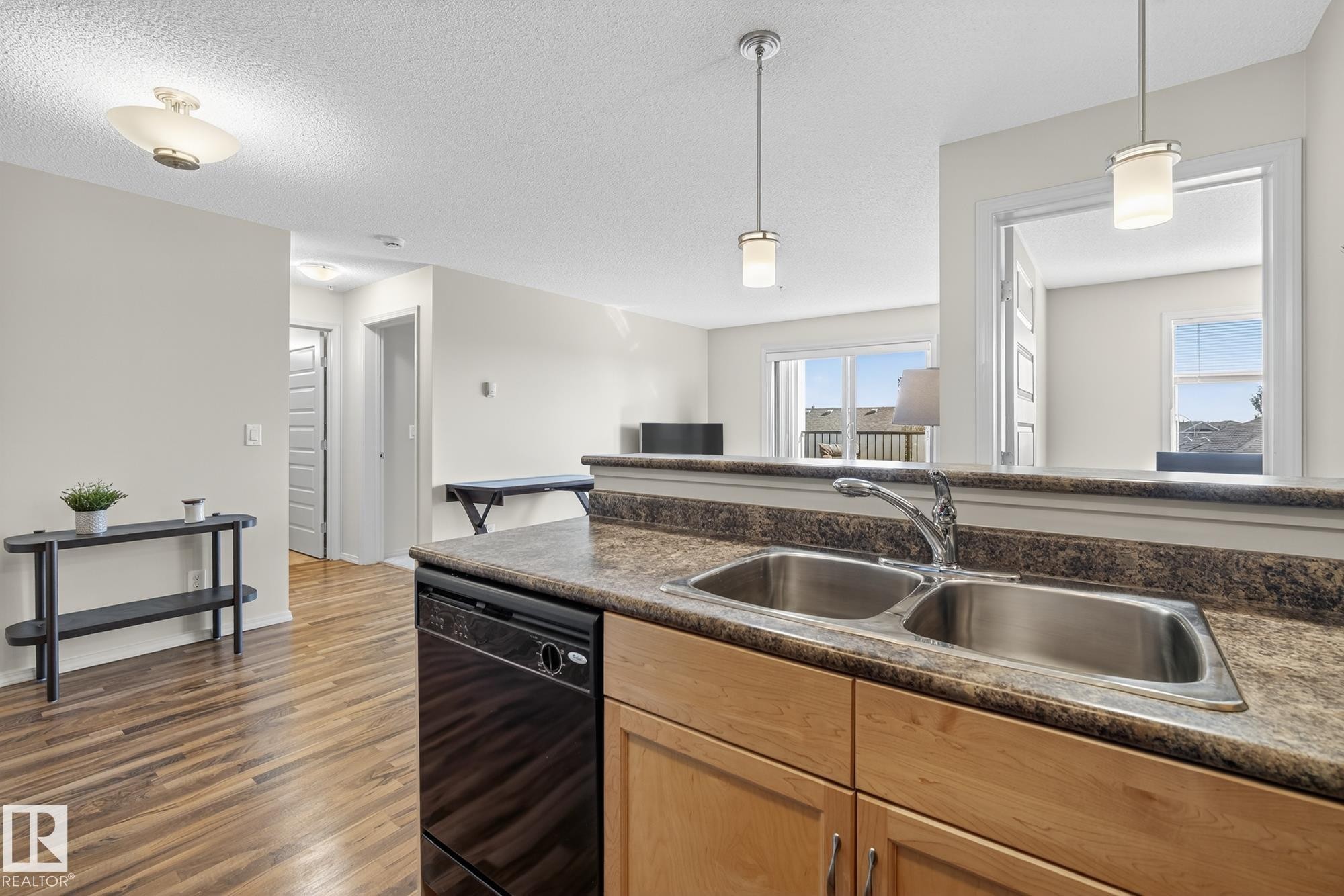 310 6070 Schonsee Way, Edmonton, AB - Indoor Photo Showing Kitchen With Double Sink