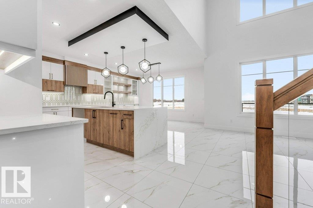 221 Crystal Creek Drive, Leduc, AB - Indoor Photo Showing Kitchen With Upgraded Kitchen