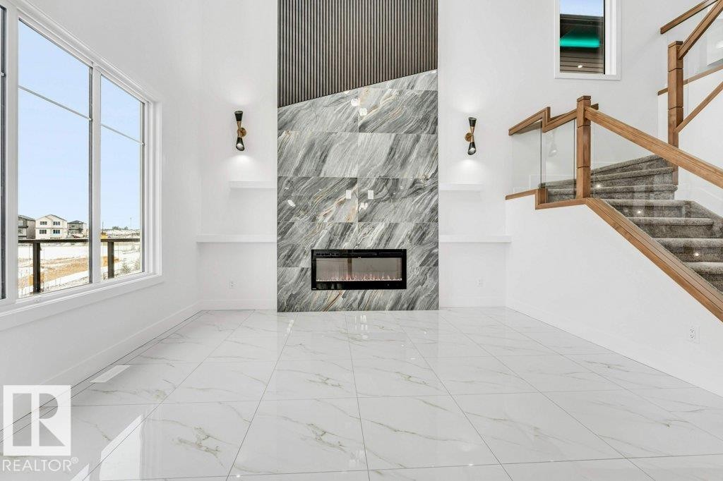 221 Crystal Creek Drive, Leduc, AB - Indoor With Fireplace