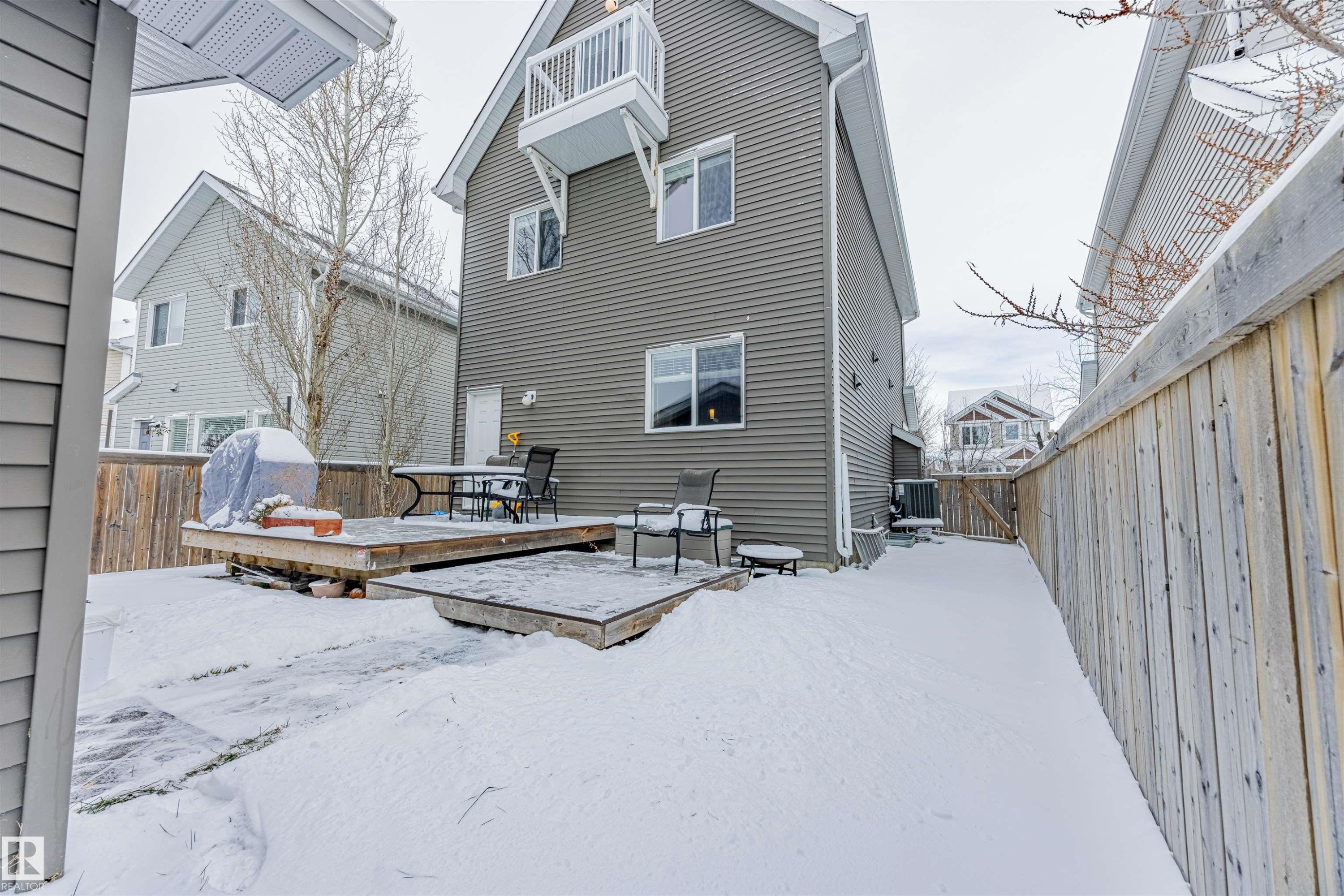 Notice the balcony that is accessible from the flex room off your 3rd above grade level. - 1312 74 Street, Edmonton, AB - Outdoor With Deck Patio Veranda With Exterior