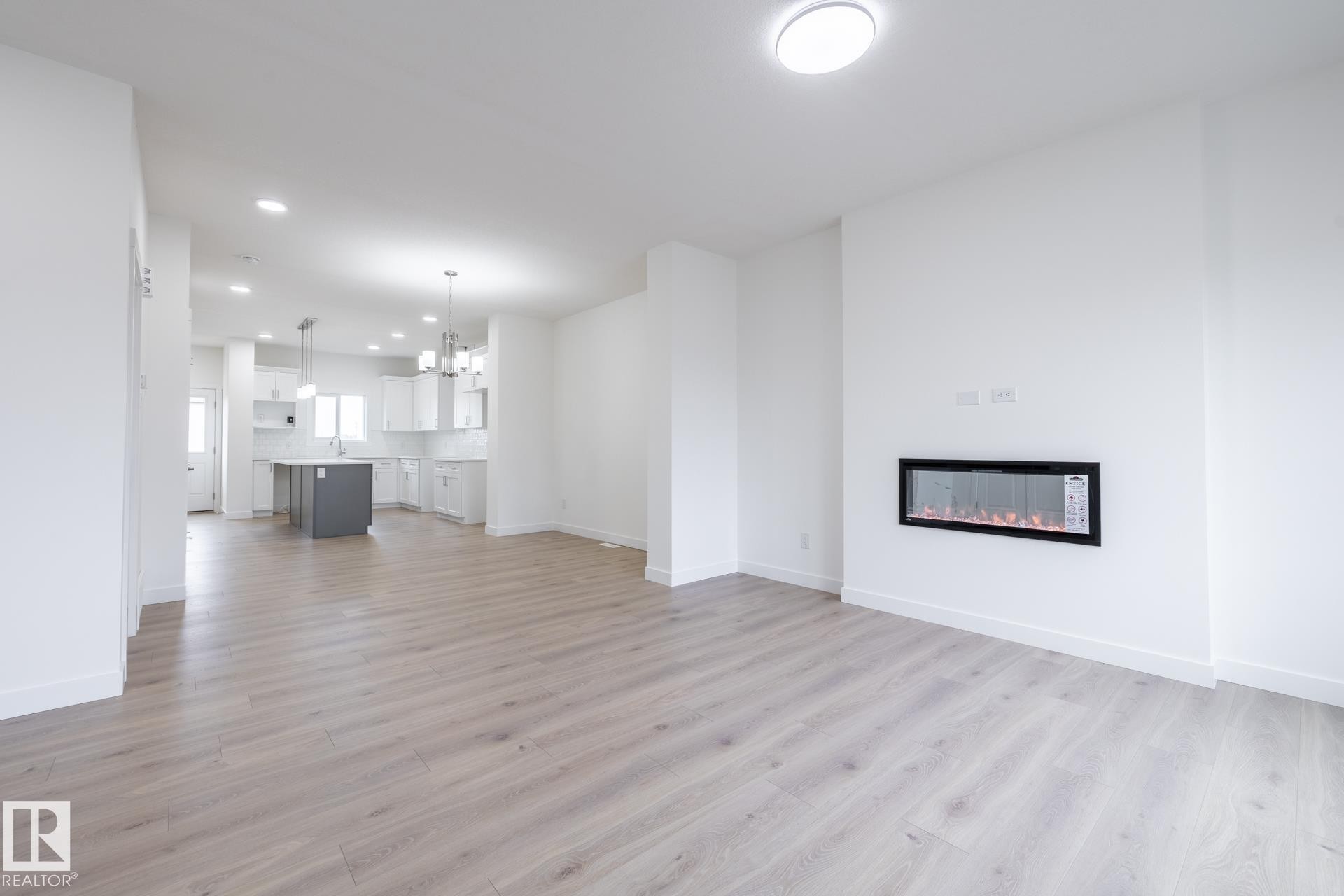 235 157 Avenue, Edmonton, AB - Indoor Photo Showing Living Room With Fireplace