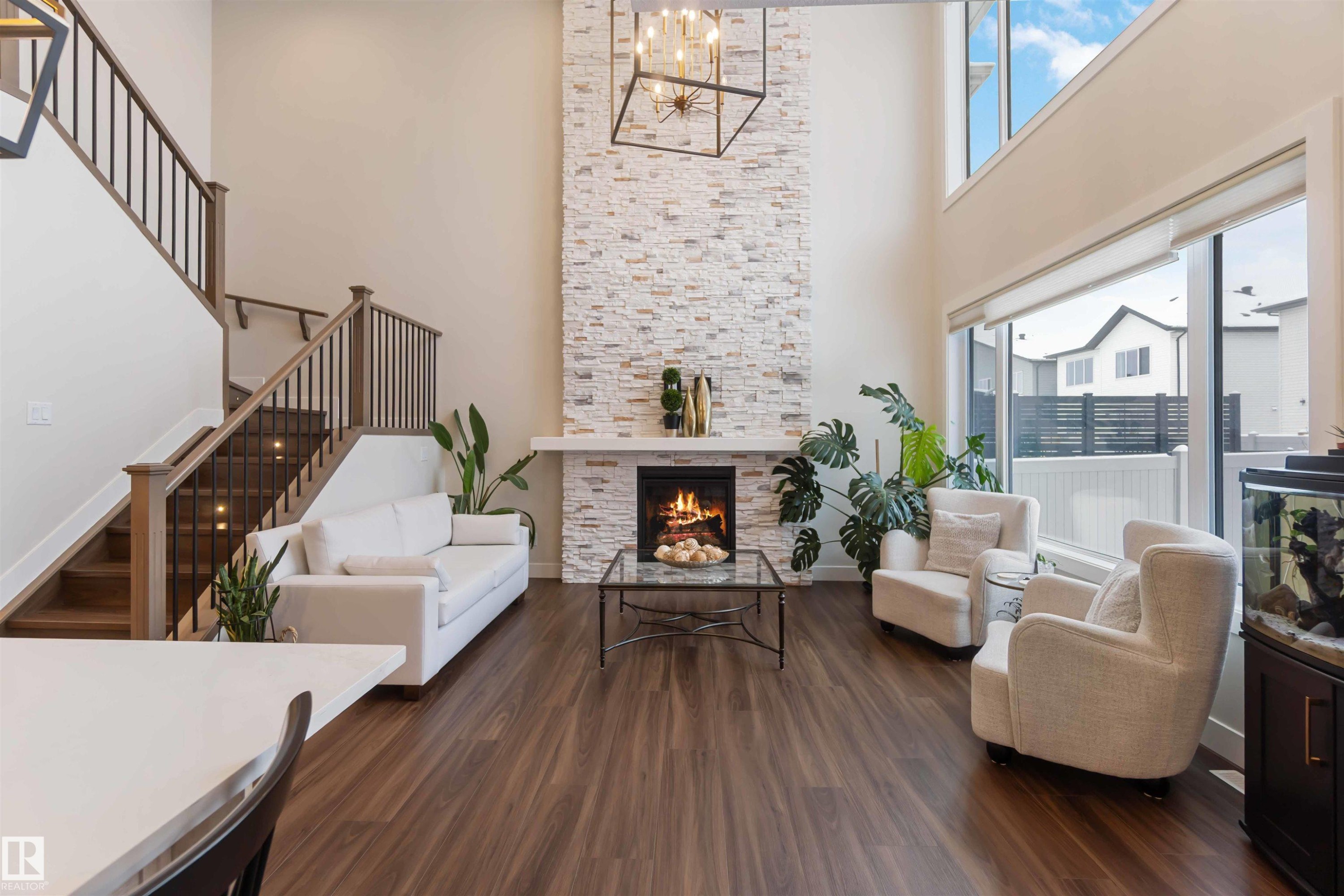 53 Deer Meadow Crescent, Fort Saskatchewan, AB - Indoor With Fireplace