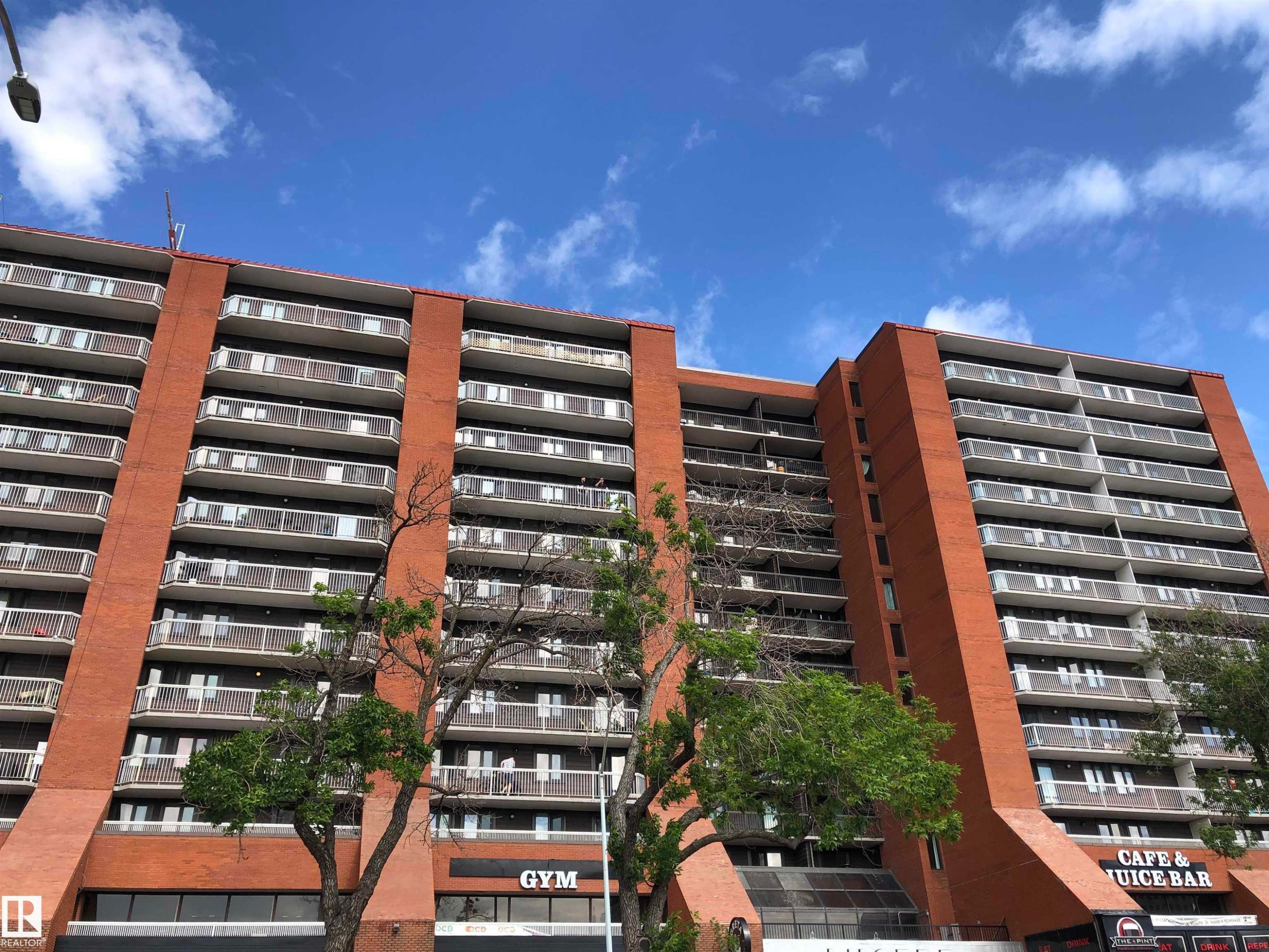 West facing balcony to enjoy amazing sunsets - 406 10125 109 Street, Edmonton, AB - Outdoor With Facade