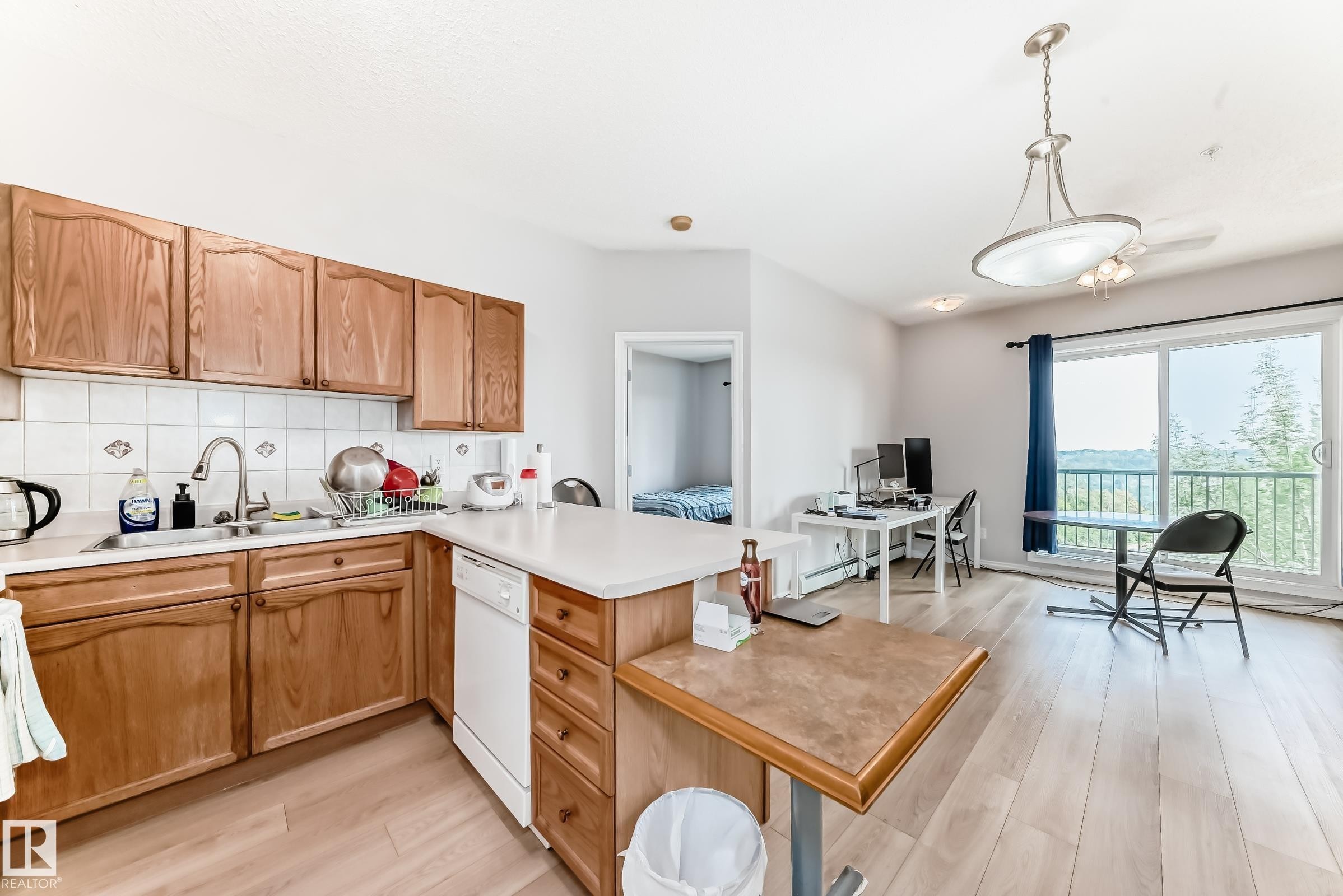 307 10118 95 Street, Edmonton, AB - Indoor Photo Showing Kitchen With Double Sink