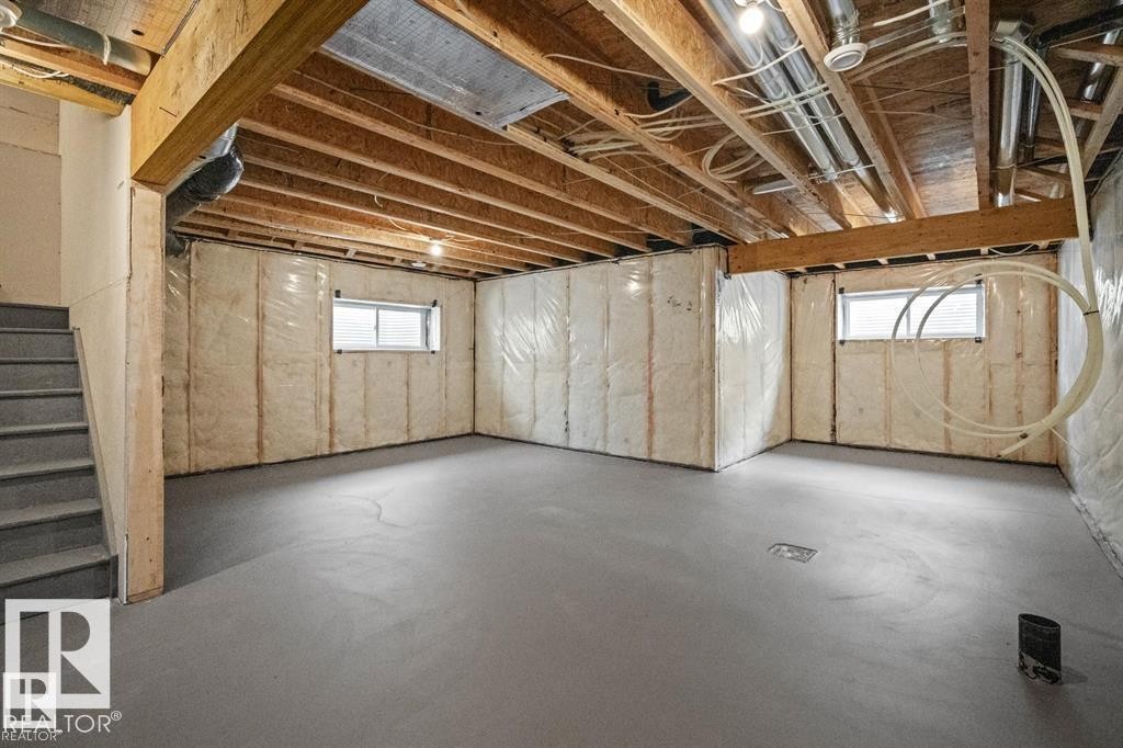 Below grade area with stairs - 24 Grayson Green, Stony Plain, AB - Indoor Photo Showing Basement