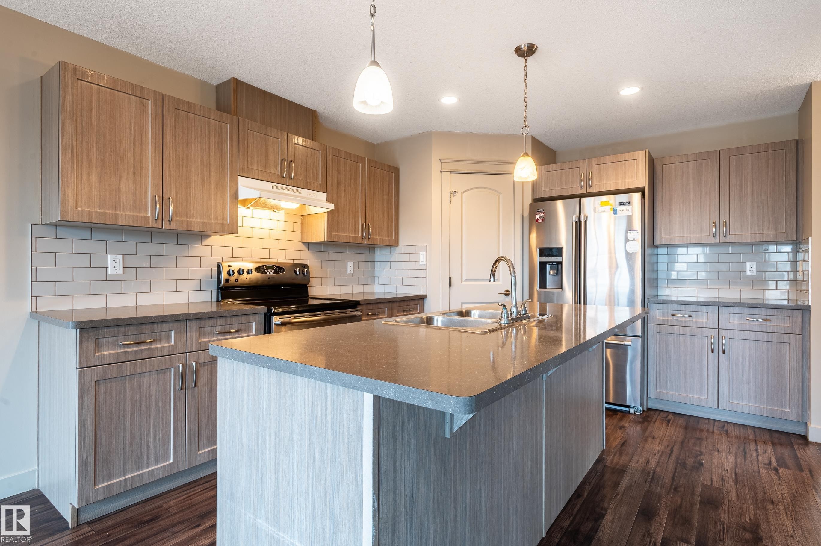 12126 65 Street, Edmonton, AB - Indoor Photo Showing Kitchen With Double Sink
