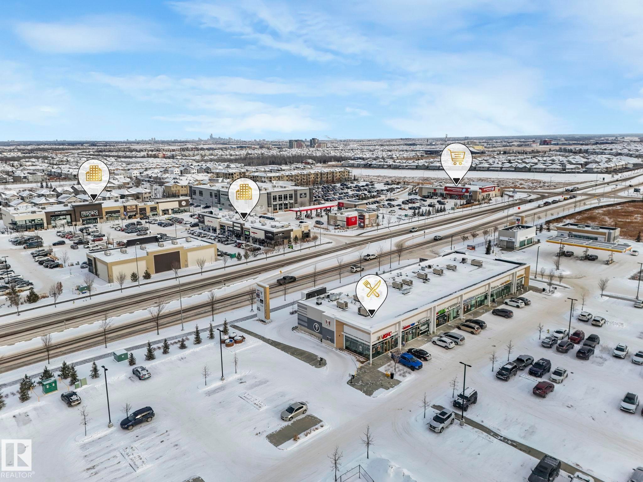 Bird's eye view of a commercial area - 4447 Kinsella Green, Edmonton, AB - Outdoor With View