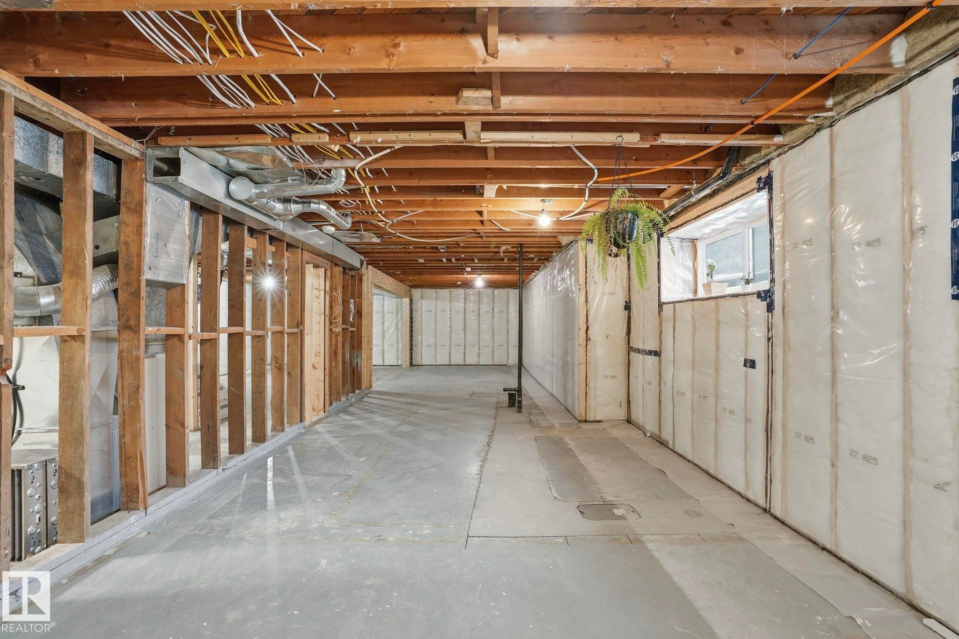 View of unfinished basement - 14604 Mackenzie Drive, Edmonton, AB - Indoor Photo Showing Basement