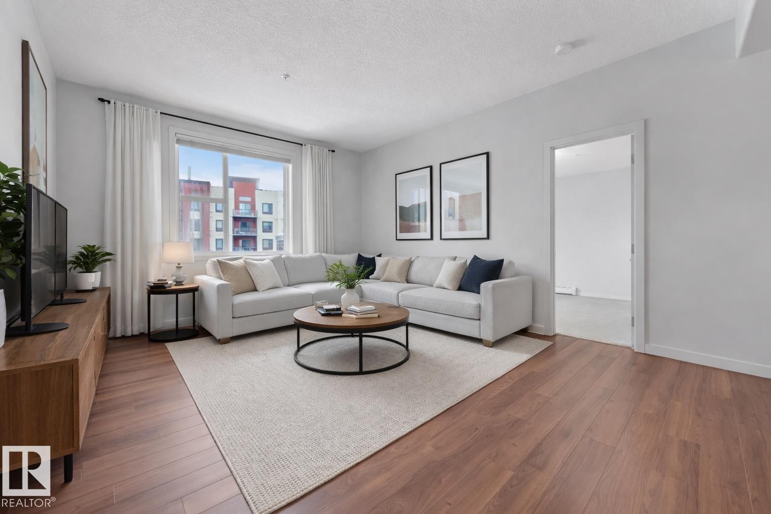 232 308 Ambleside Link, Edmonton, AB - Indoor Photo Showing Living Room