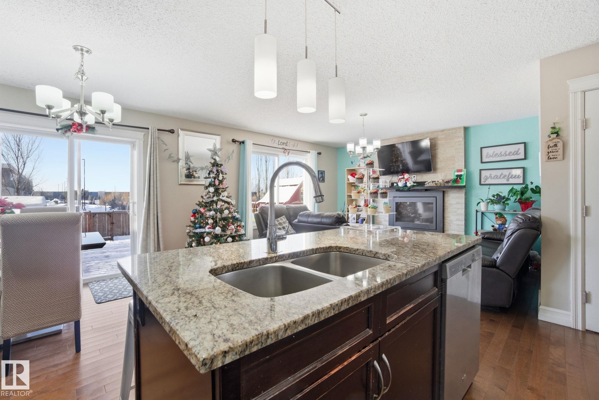 16734 122A Street, Edmonton, AB - Indoor Photo Showing Kitchen With Double Sink