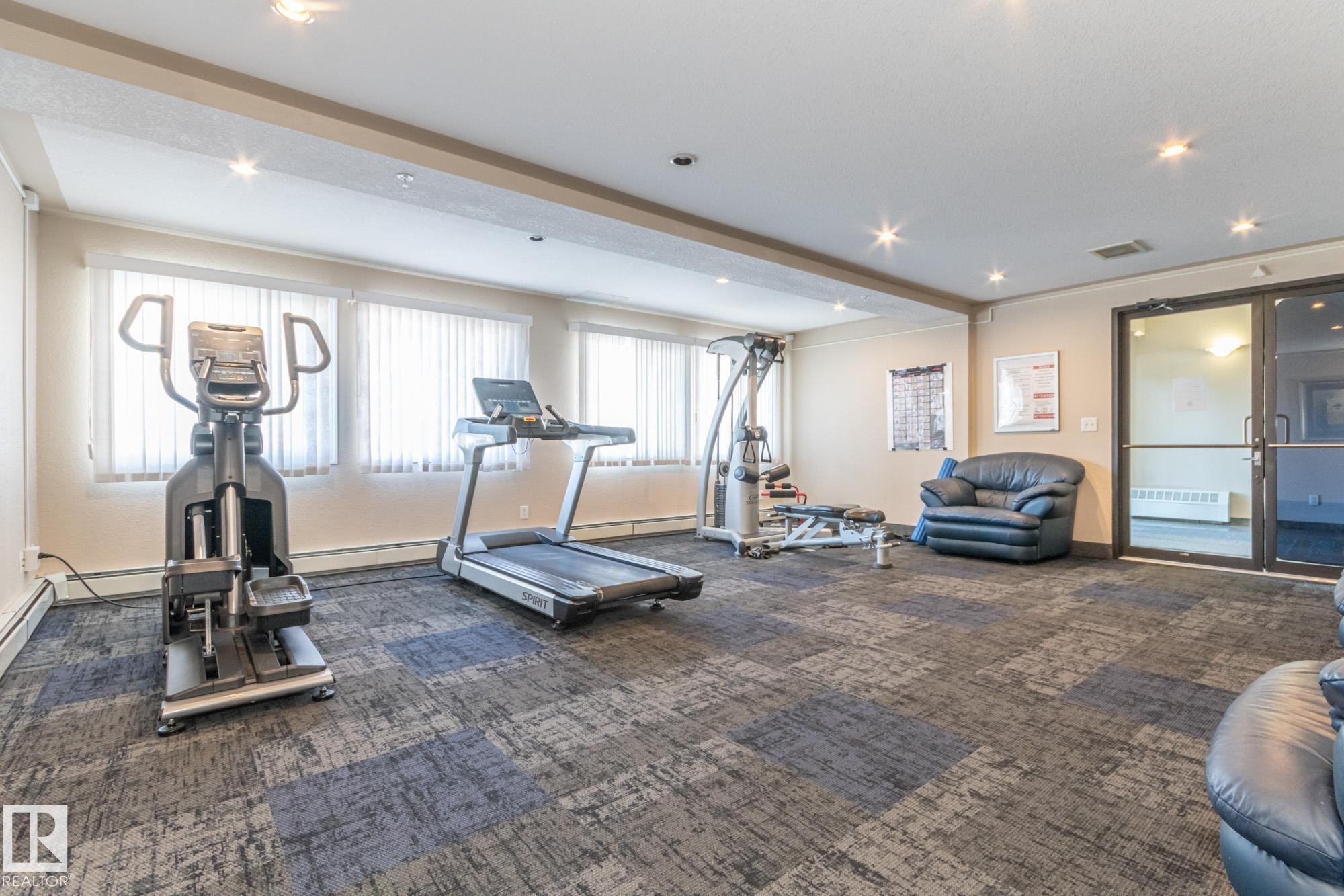 119 245 Edwards Drive, Edmonton, AB - Indoor Photo Showing Gym Room