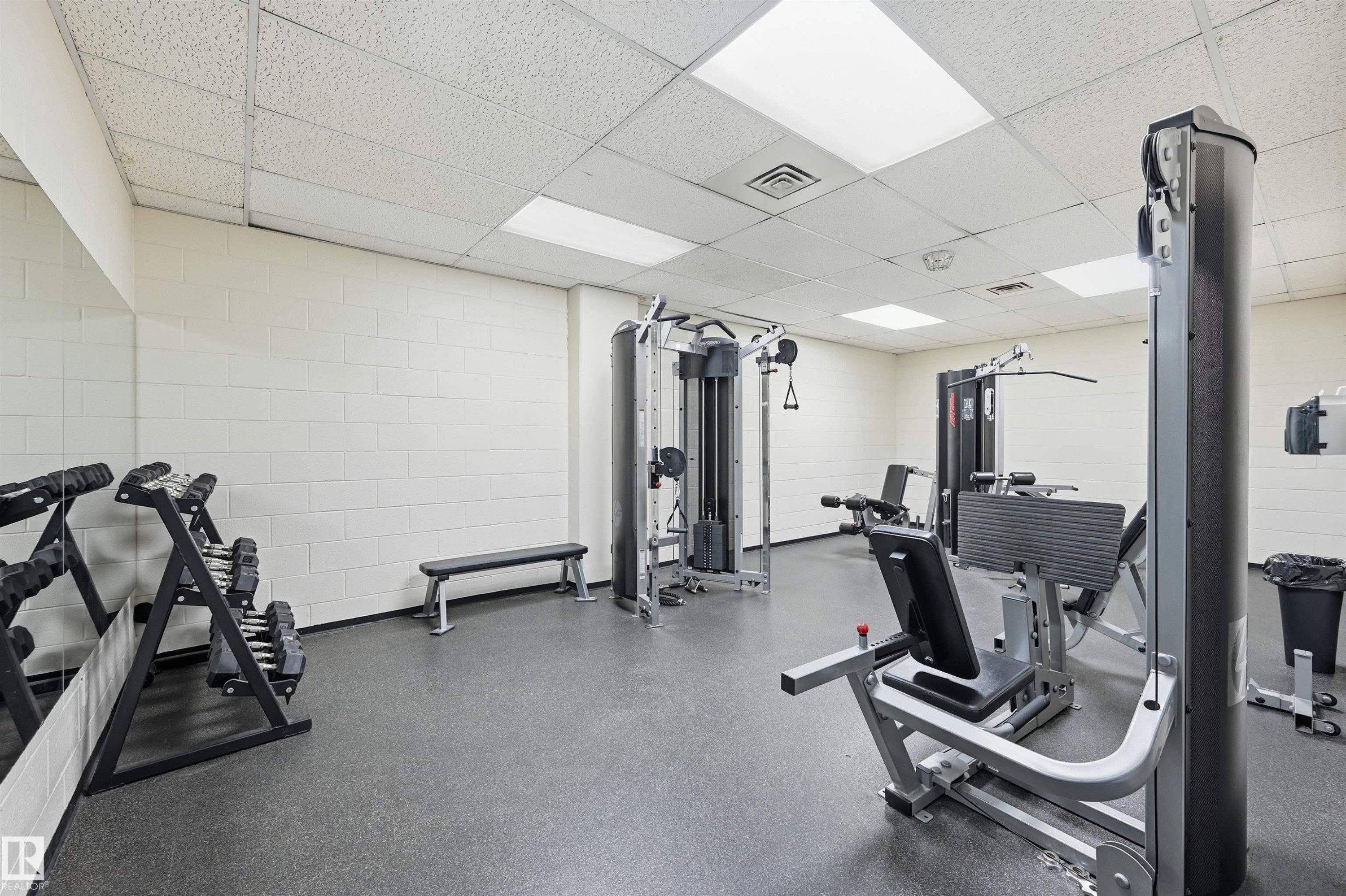 1808 10149 Saskatchewan Drive, Edmonton, AB - Indoor Photo Showing Gym Room