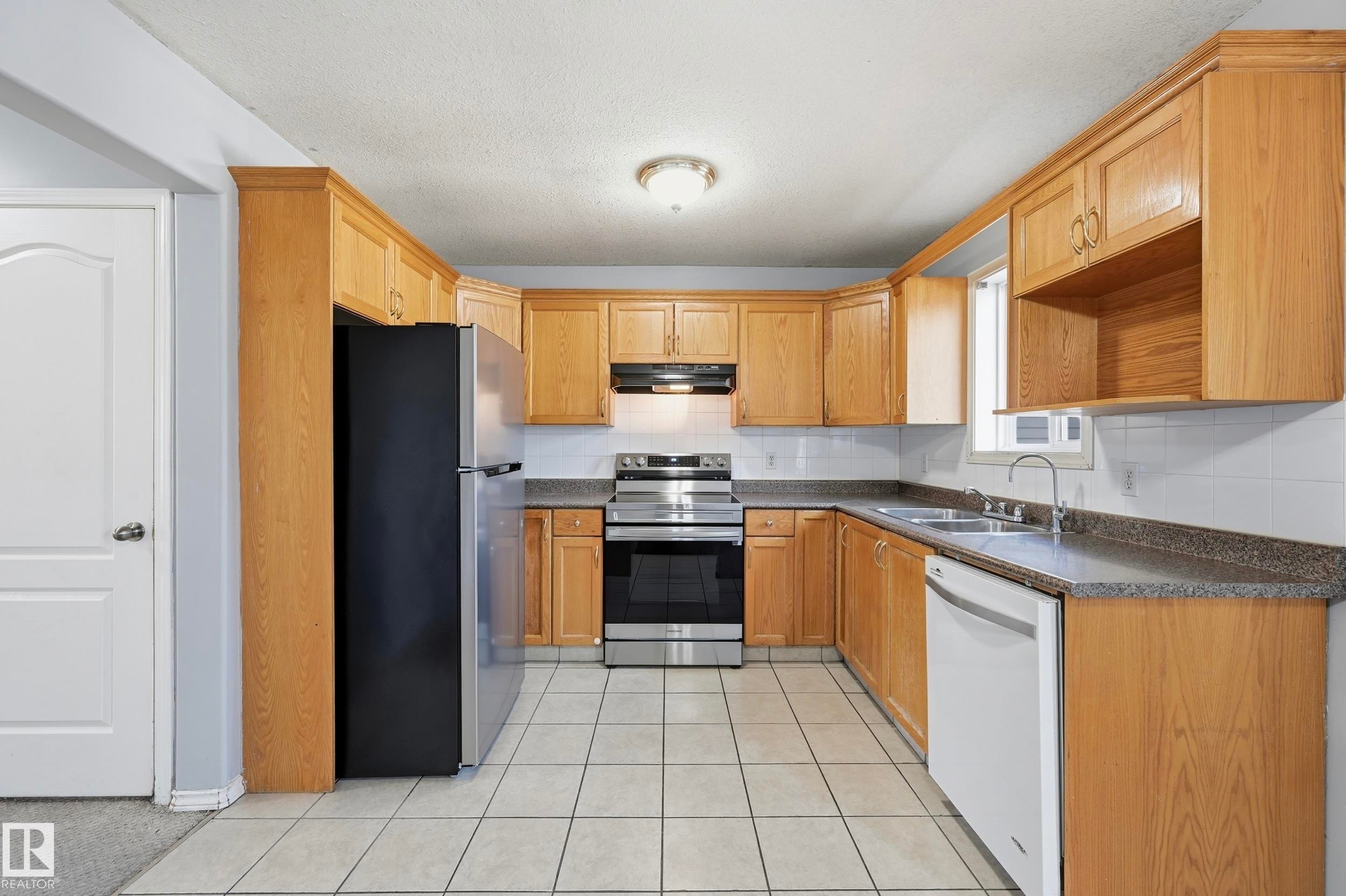 11727 83 Street, Edmonton, AB - Indoor Photo Showing Kitchen With Double Sink