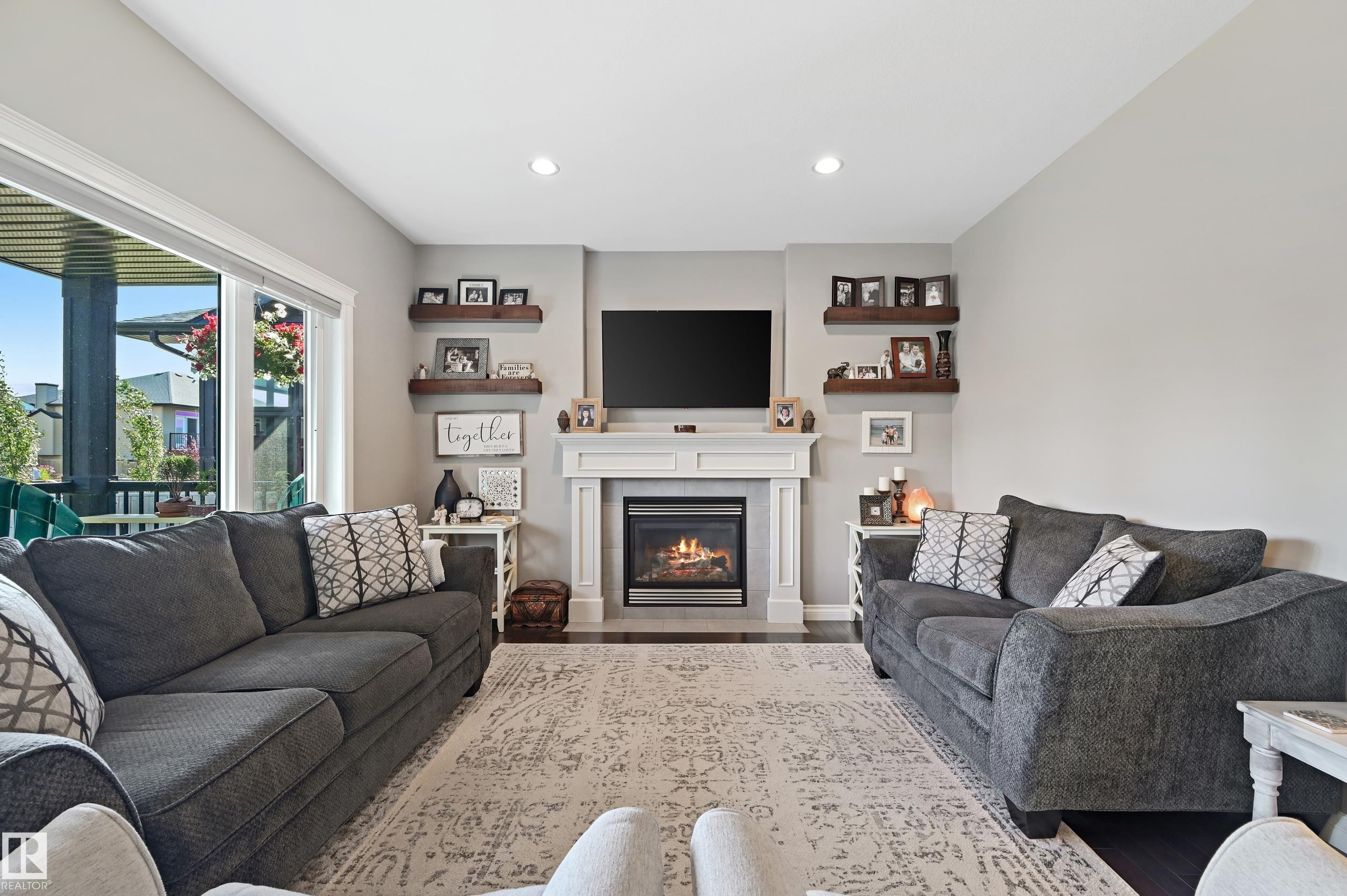 9 Viceroy Crescent, Olds, AB - Indoor Photo Showing Living Room With Fireplace