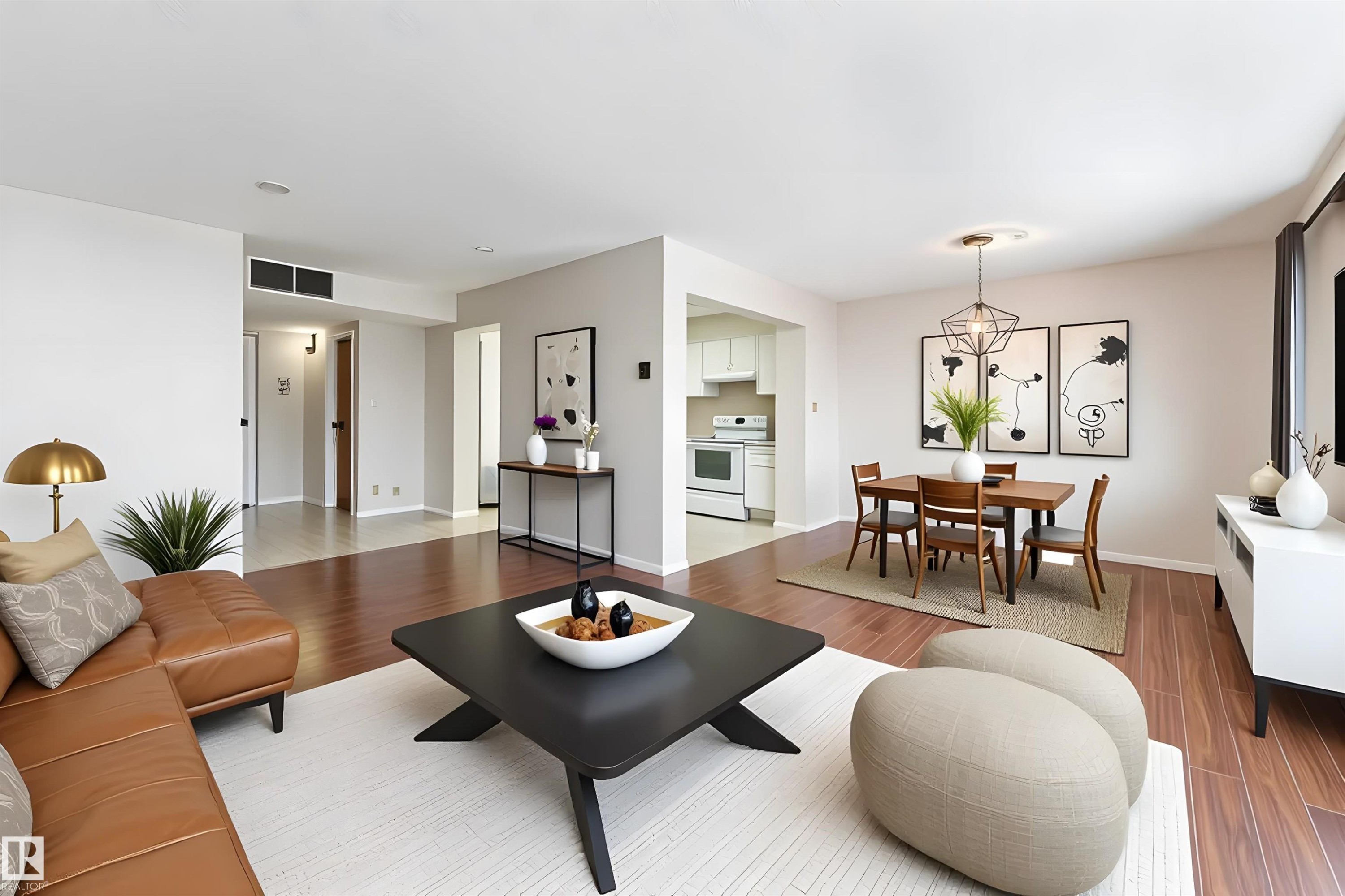 702 8340 Jasper Avenue, Edmonton, AB - Indoor Photo Showing Living Room