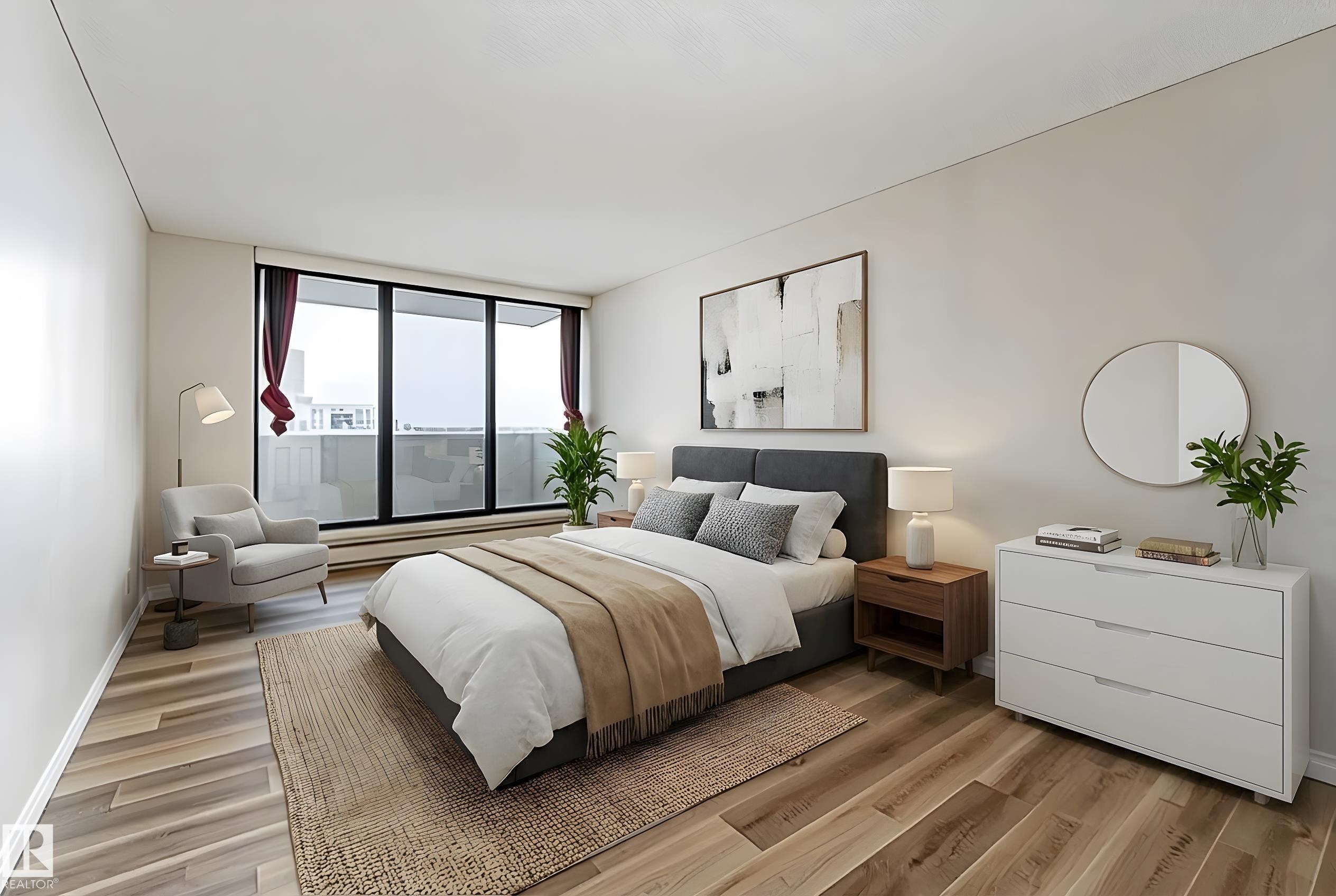 702 8340 Jasper Avenue, Edmonton, AB - Indoor Photo Showing Bedroom