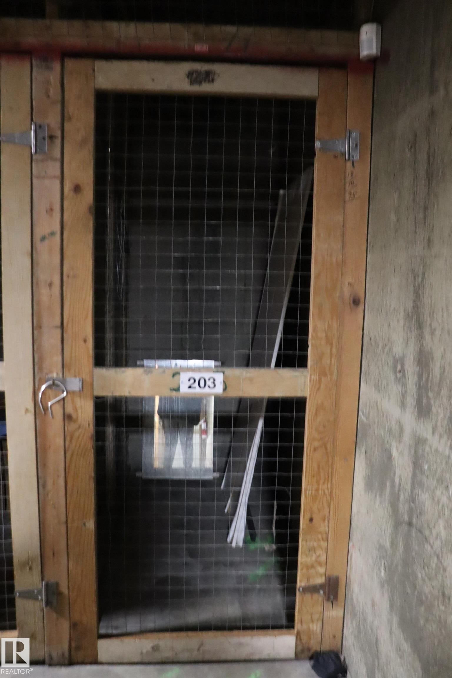 Storage locker approx. 4' x 6' same level as laundry and to garage Level B - #203 9028 Jasper Ave Nw, Edmonton, AB -