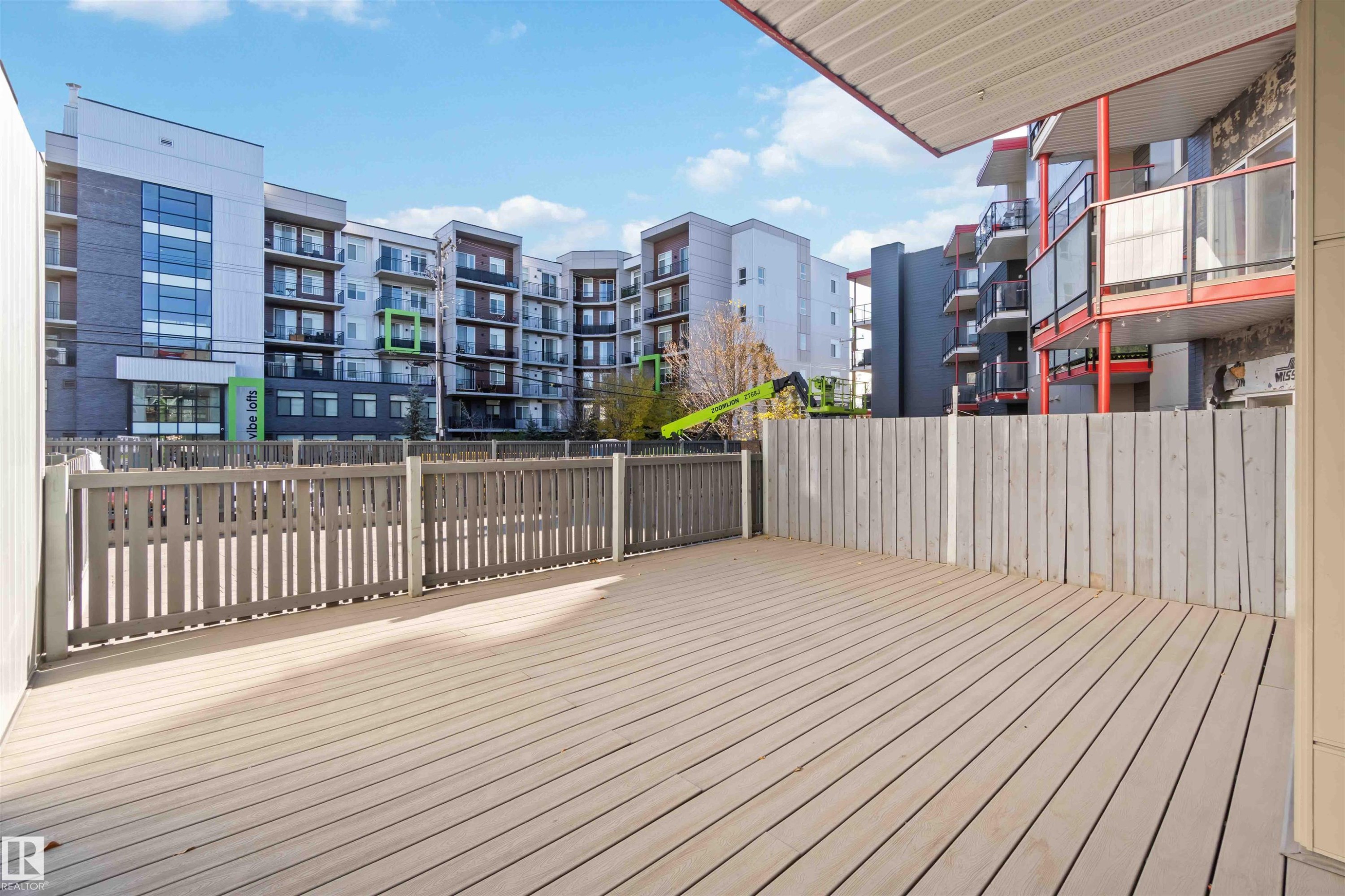View of wooden deck - 107 10611 117 Street, Edmonton, AB - Outdoor