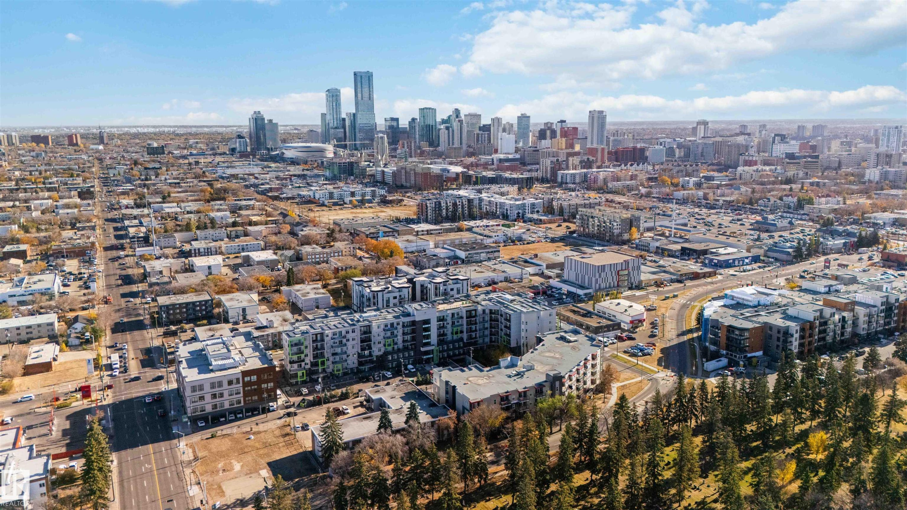 Bird's eye view of skyline - 107 10611 117 Street, Edmonton, AB - Outdoor With View