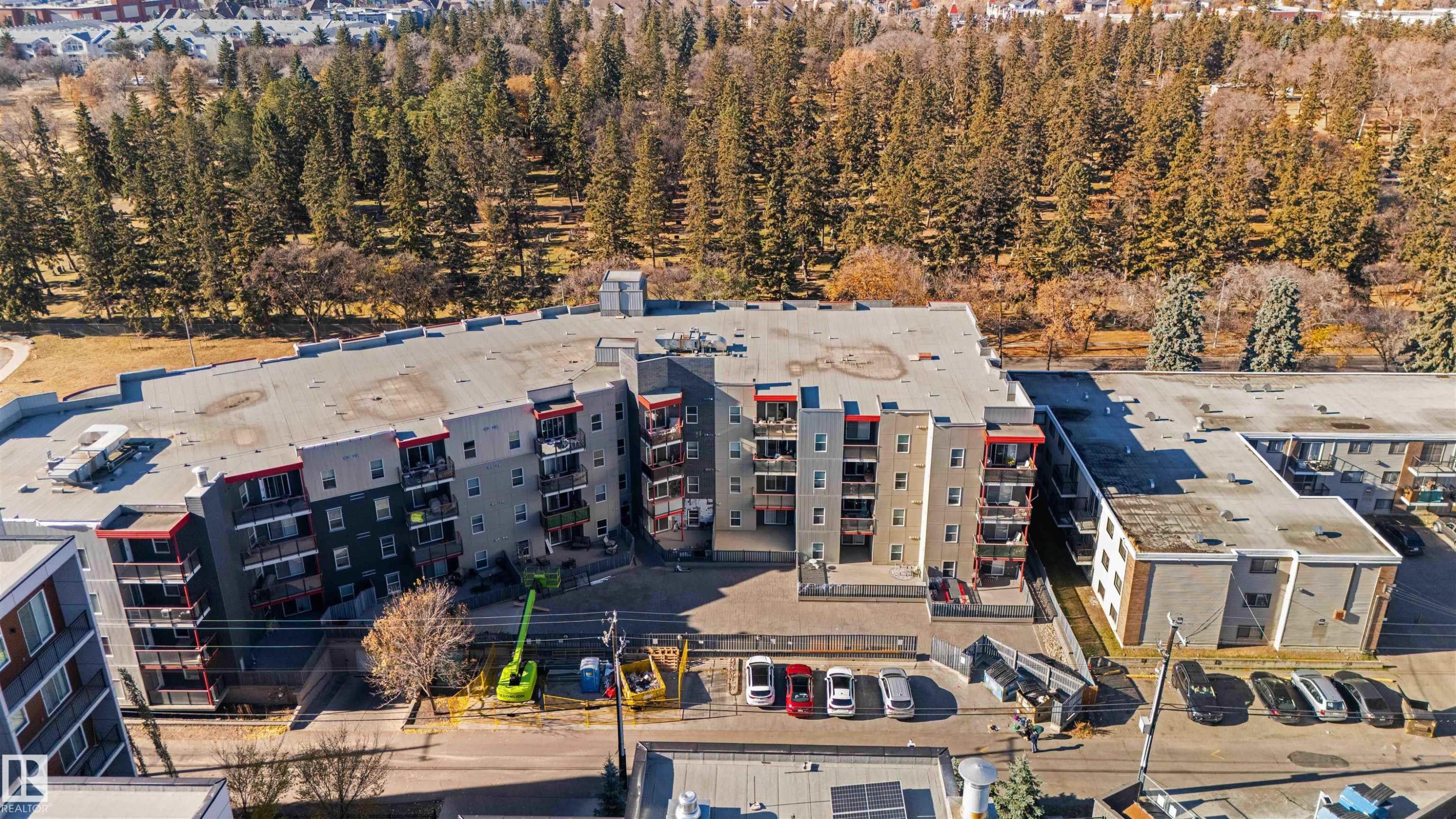 Bird's eye view of apartment complex / building - 107 10611 117 Street, Edmonton, AB - Outdoor With View
