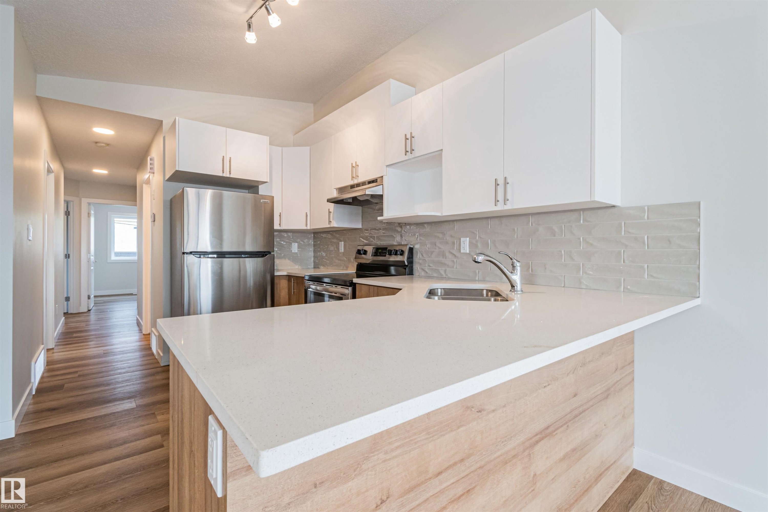 12044 79 Street, Edmonton, AB - Indoor Photo Showing Kitchen With Double Sink