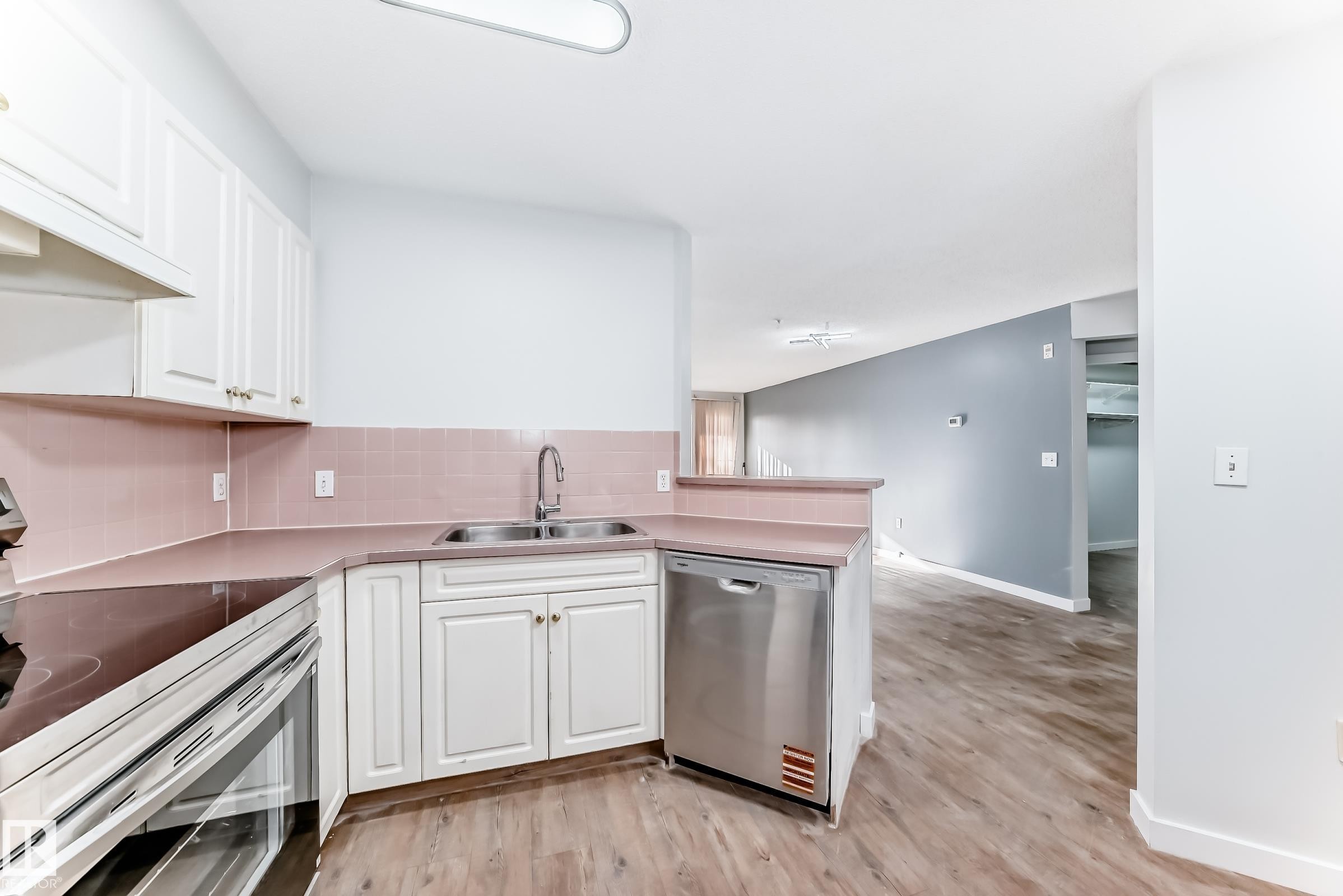 112 11716 100 Avenue, Edmonton, AB - Indoor Photo Showing Kitchen With Double Sink