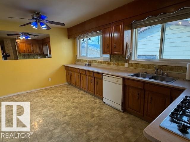 7712 Argyll Road, Edmonton, AB - Indoor Photo Showing Kitchen With Double Sink
