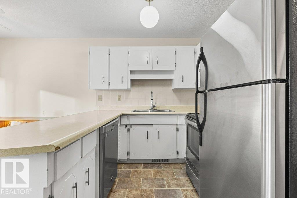 23 Pineview Horizon Village, St. Albert, AB - Indoor Photo Showing Kitchen With Double Sink