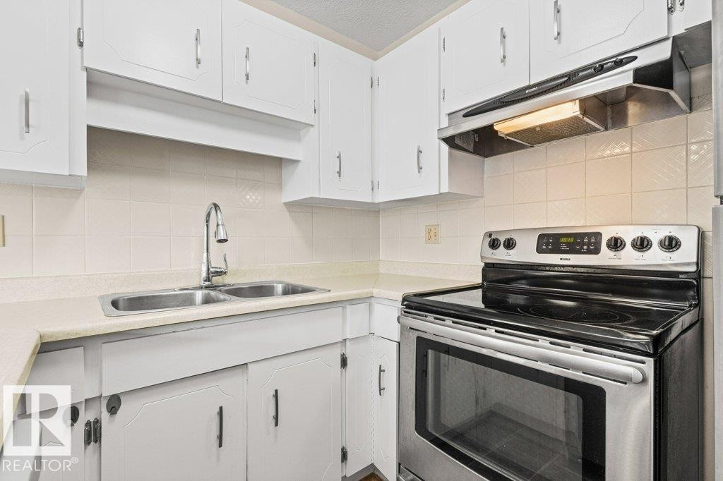 23 Pineview Horizon Village, St. Albert, AB - Indoor Photo Showing Kitchen With Double Sink