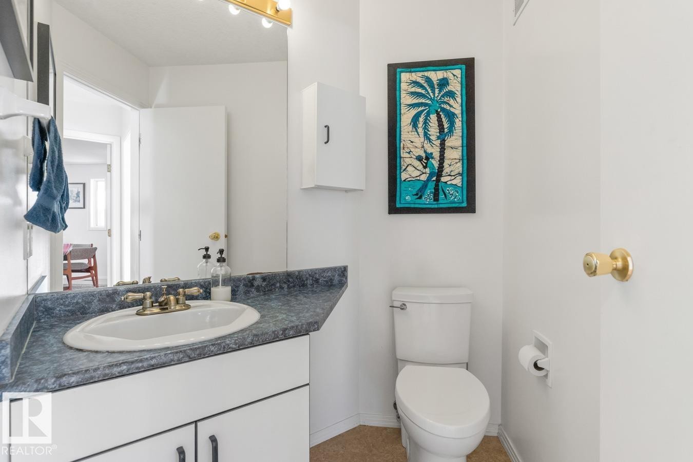 Half bathroom featuring vanity and toilet - 6508 109 Avenue, Edmonton, AB - Indoor Photo Showing Bathroom